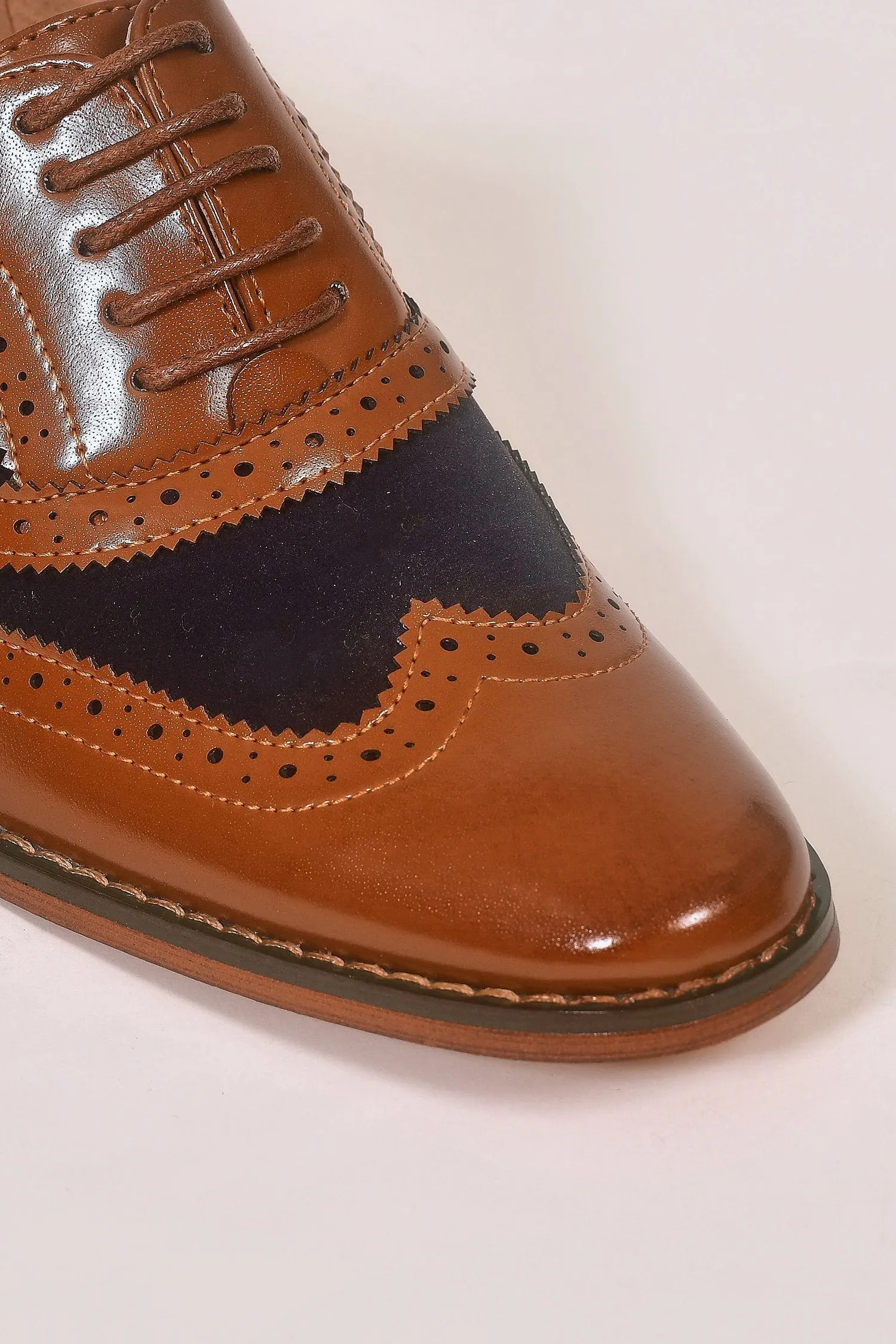 Goor Boys Tan And Navy Brogues