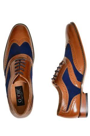 Goor Tan And Navy Brogues