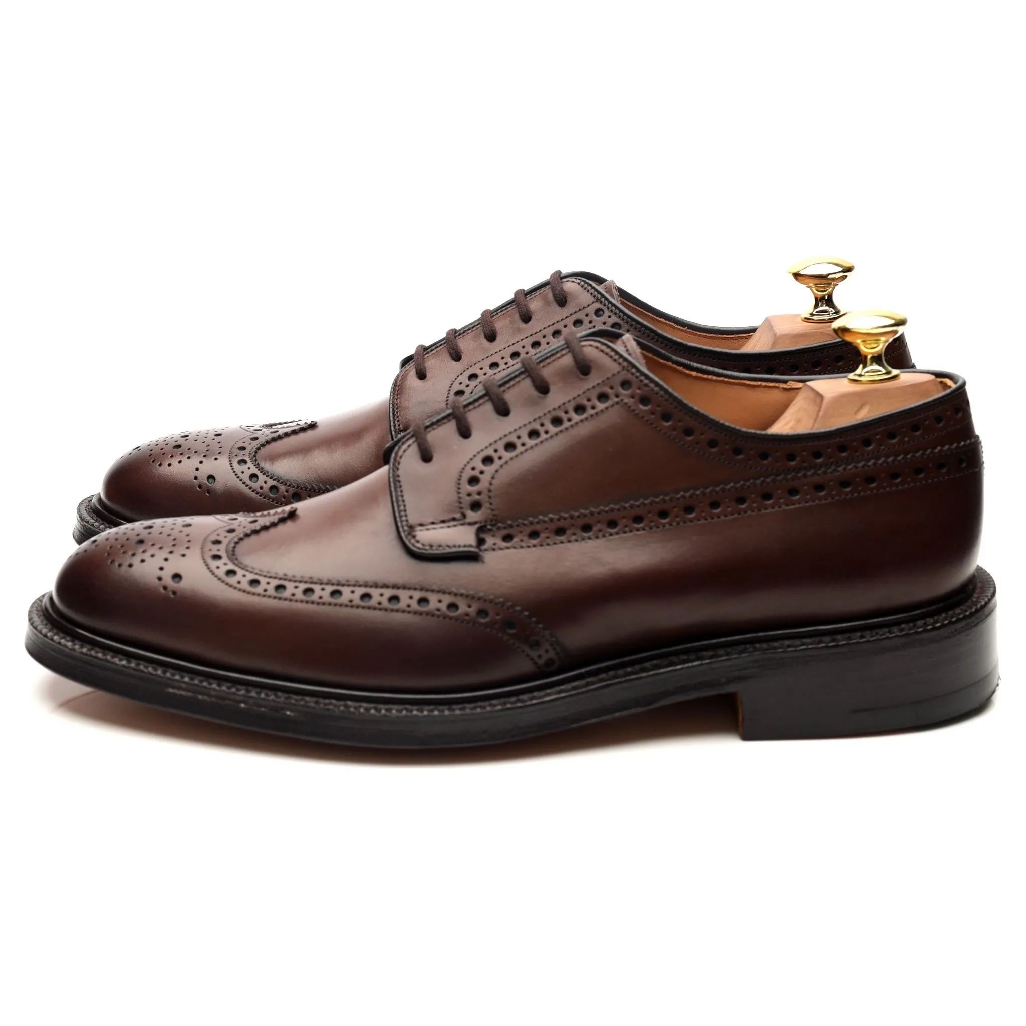 'Grafton' Brown Leather Derby Brogues UK 8 G