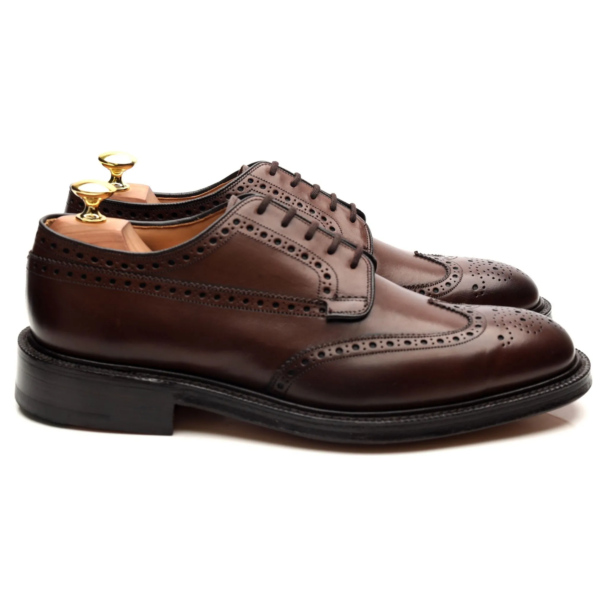 'Grafton' Brown Leather Derby Brogues UK 8 G