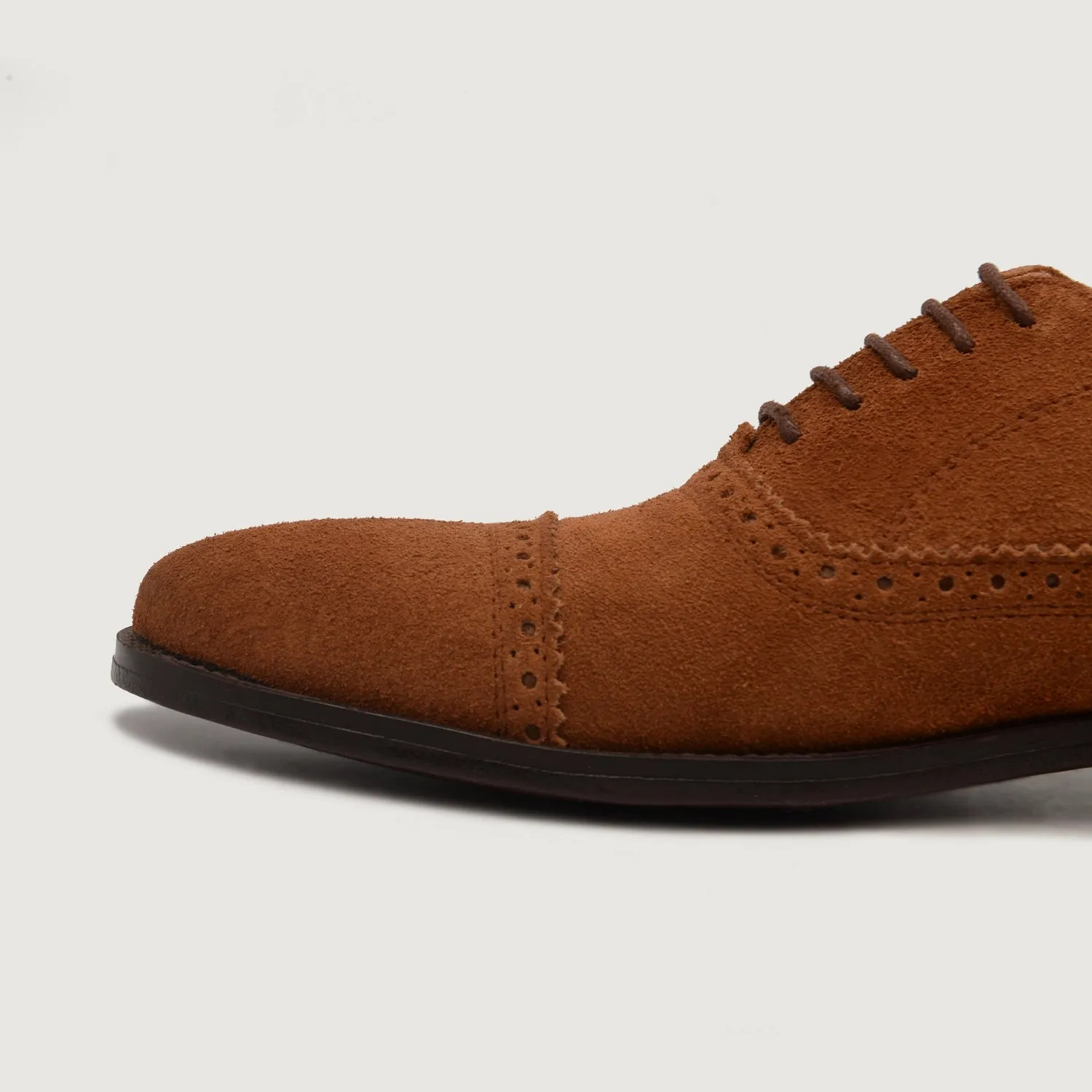 Greyson Brogues Oxford Brown Suede Leather Shoes