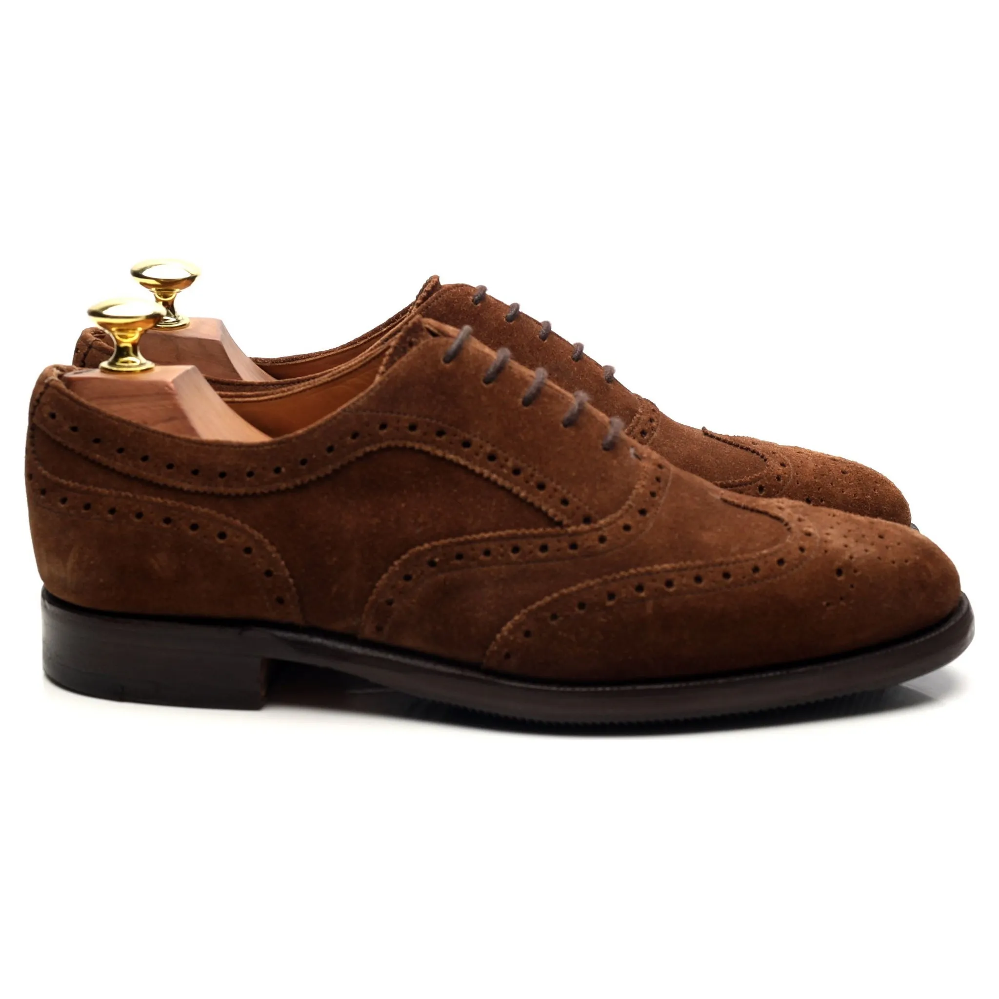 'Grosvenor ll' Brown Suede Oxford Brogues UK 7 F