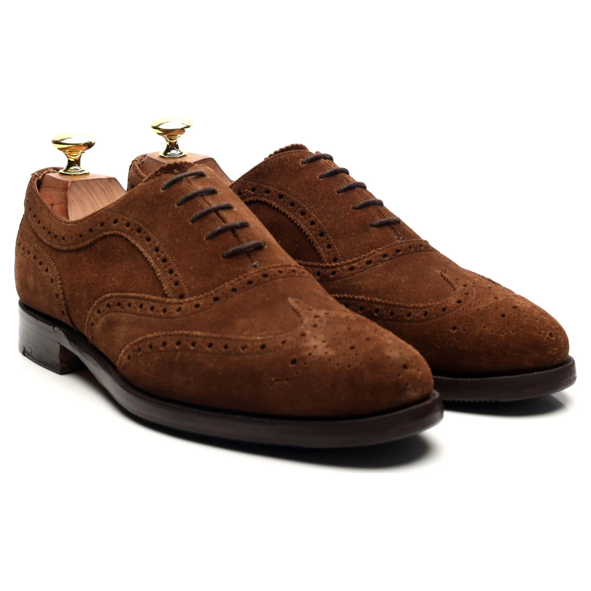 'Grosvenor ll' Brown Suede Oxford Brogues UK 7 F