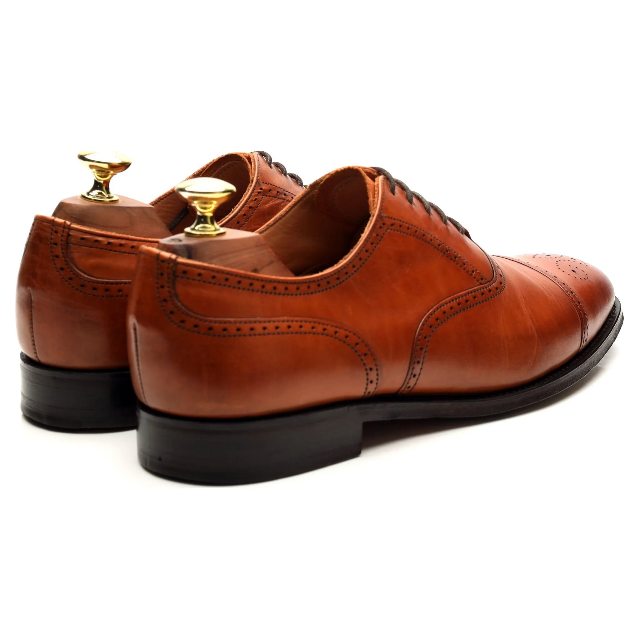 'Harris' Tan Brown Leather Oxford UK 7 F