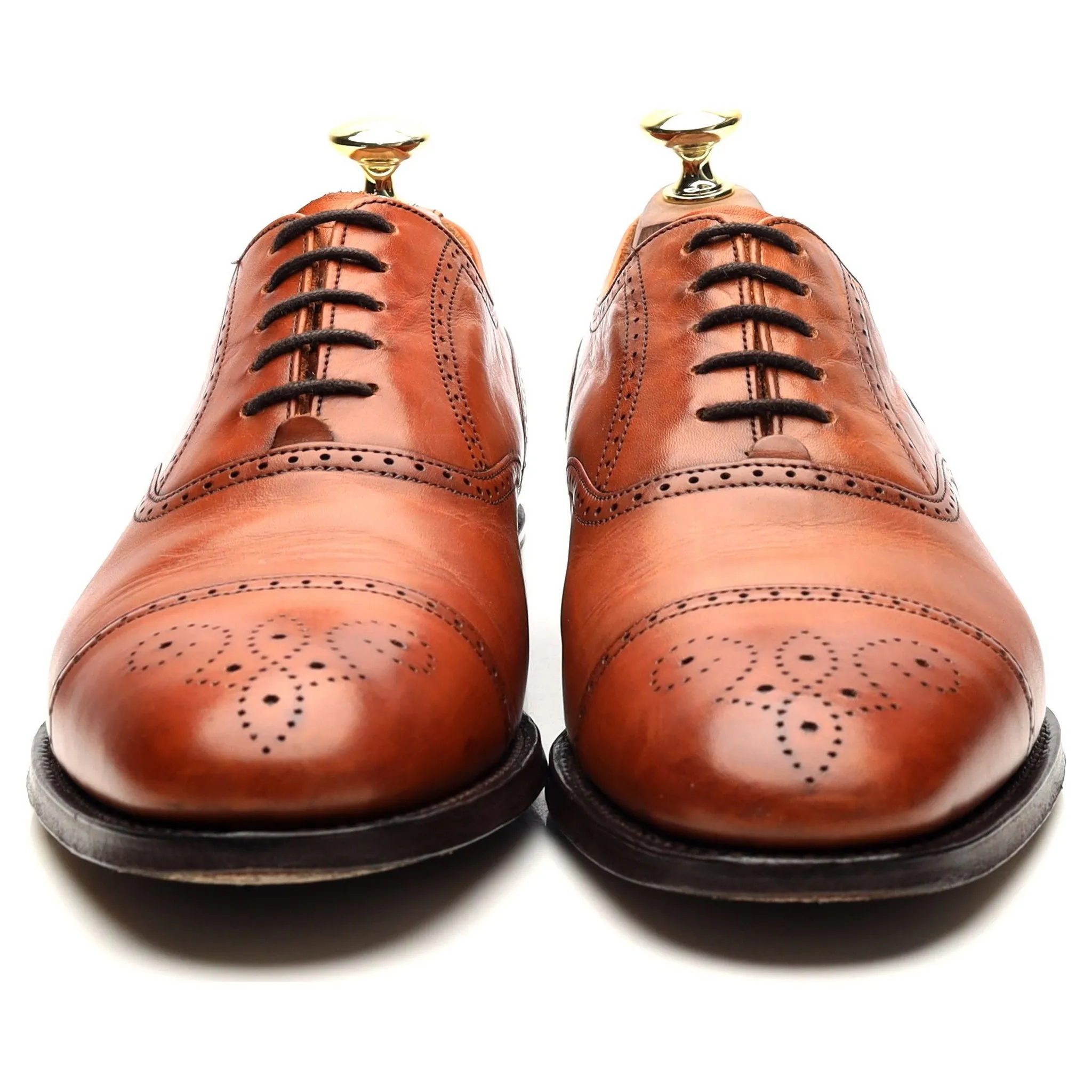 'Harris' Tan Brown Leather Oxford UK 7 F