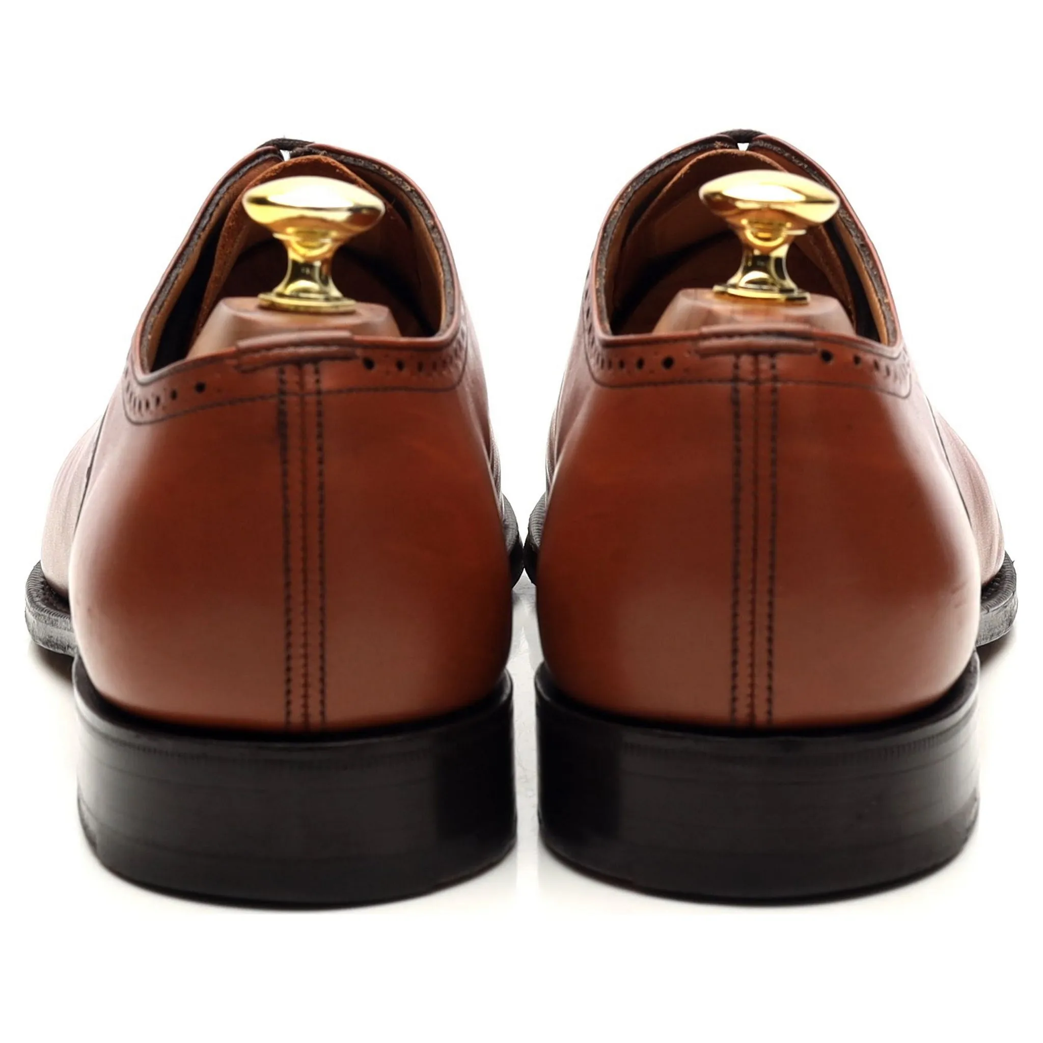 'Hawthorn' Tan Brown Leather Oxford Brogues UK 8 F