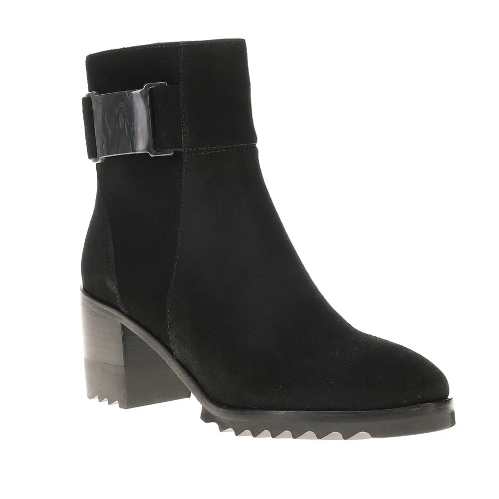 Helli Water Resistant Heeled Round Toe Zippered Booties