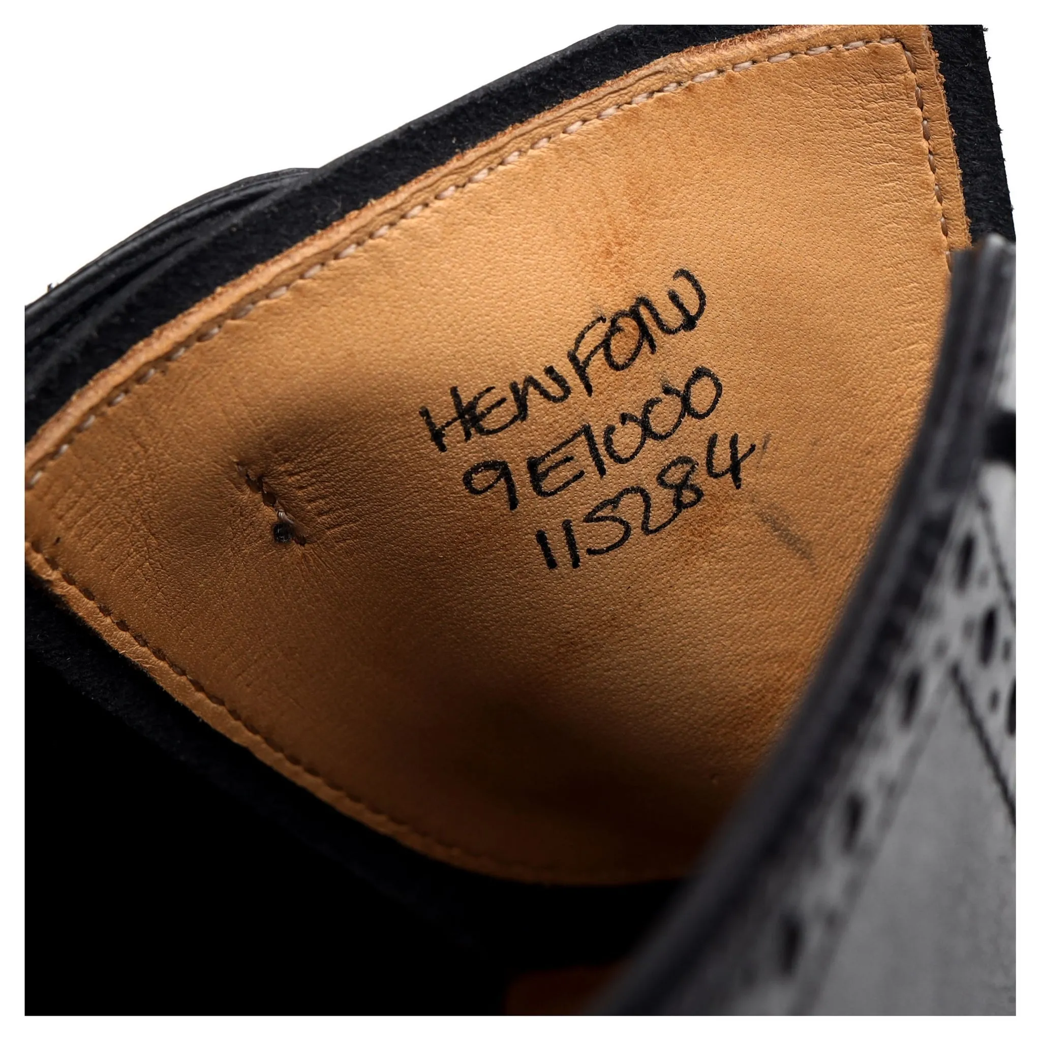 'Henford' Black Leather Oxford Brogues UK 9 E