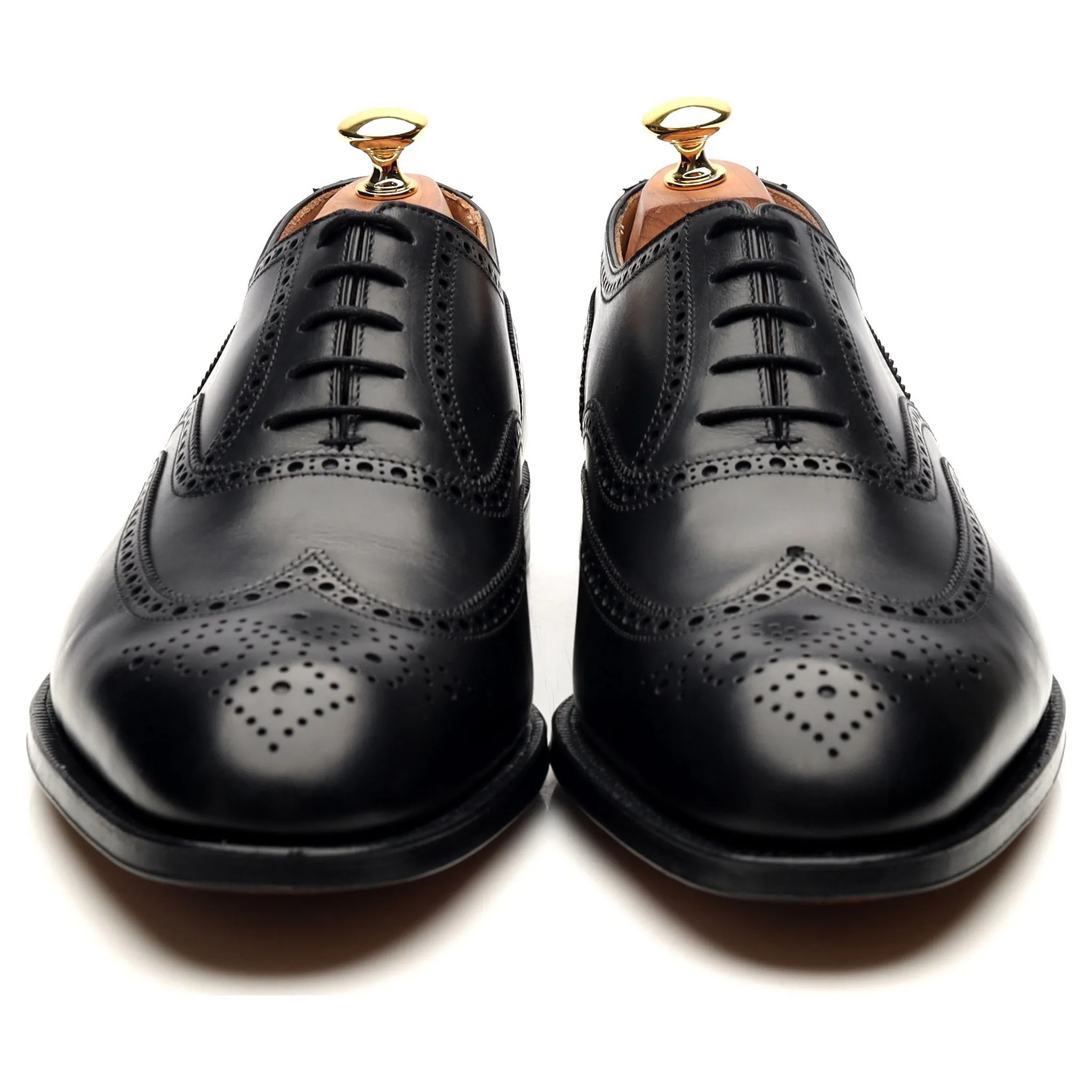 Henry Maxwell Black Leather Brogues UK 10.5 E