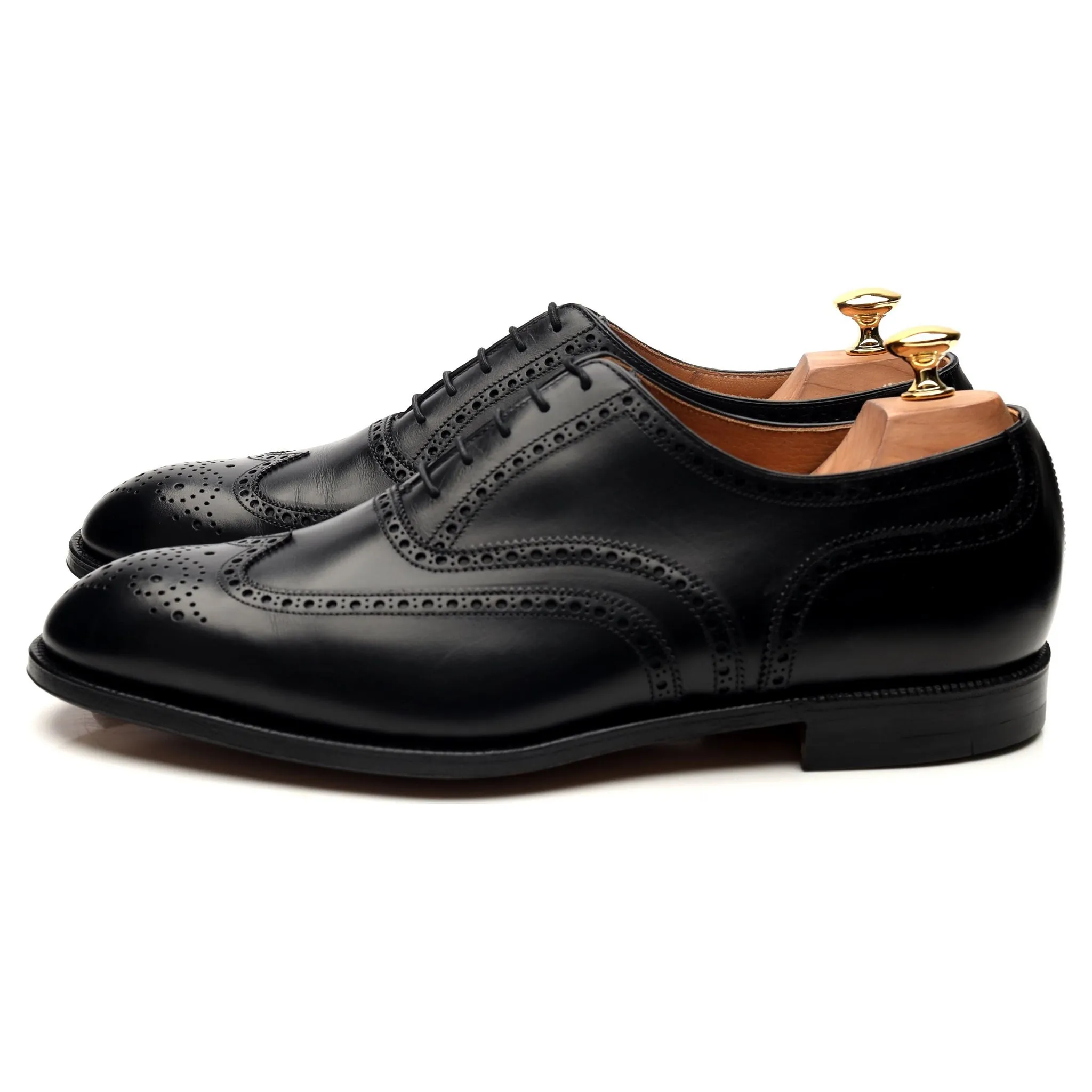 Henry Maxwell Black Leather Brogues UK 10.5 E