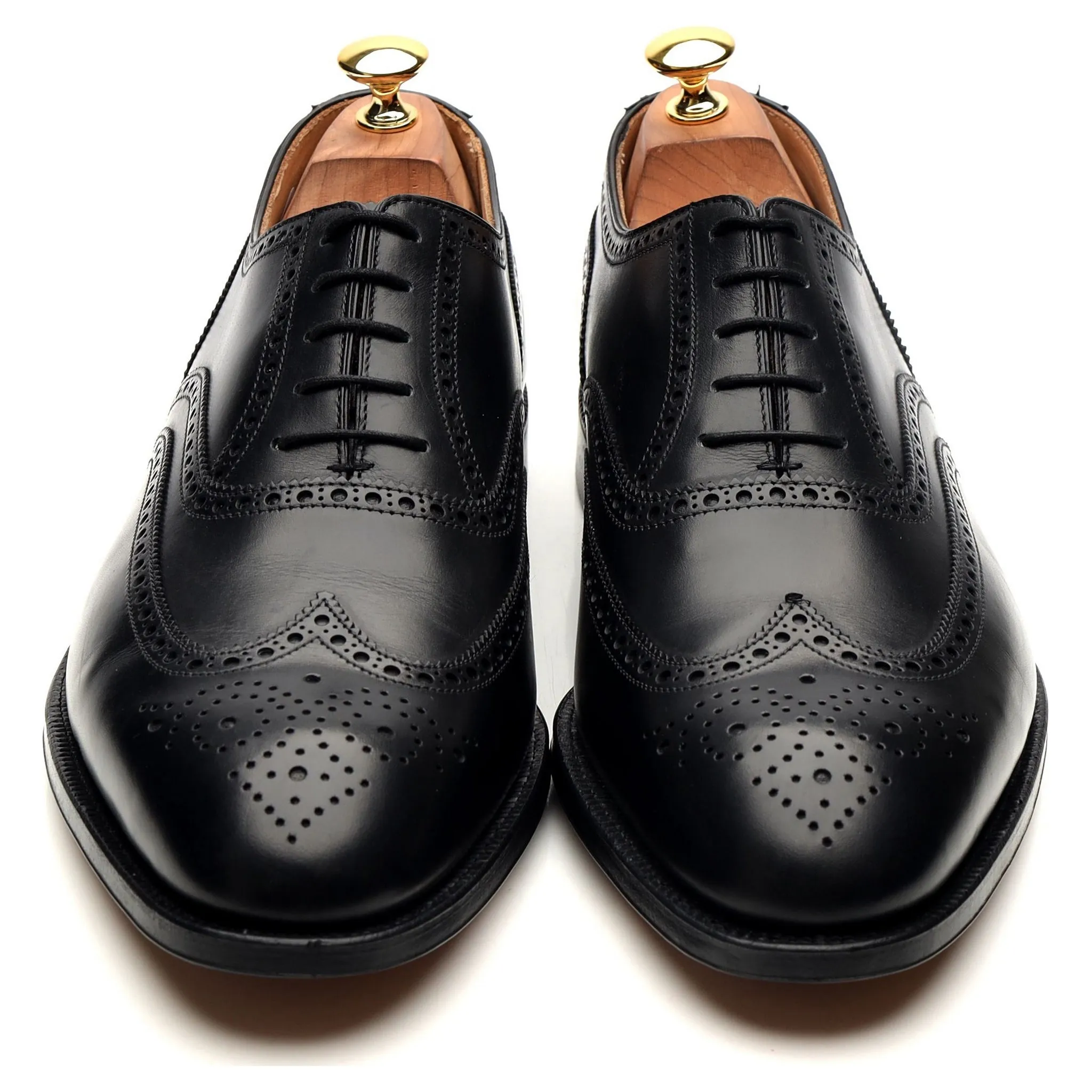 Henry Maxwell Black Leather Brogues UK 10.5 E