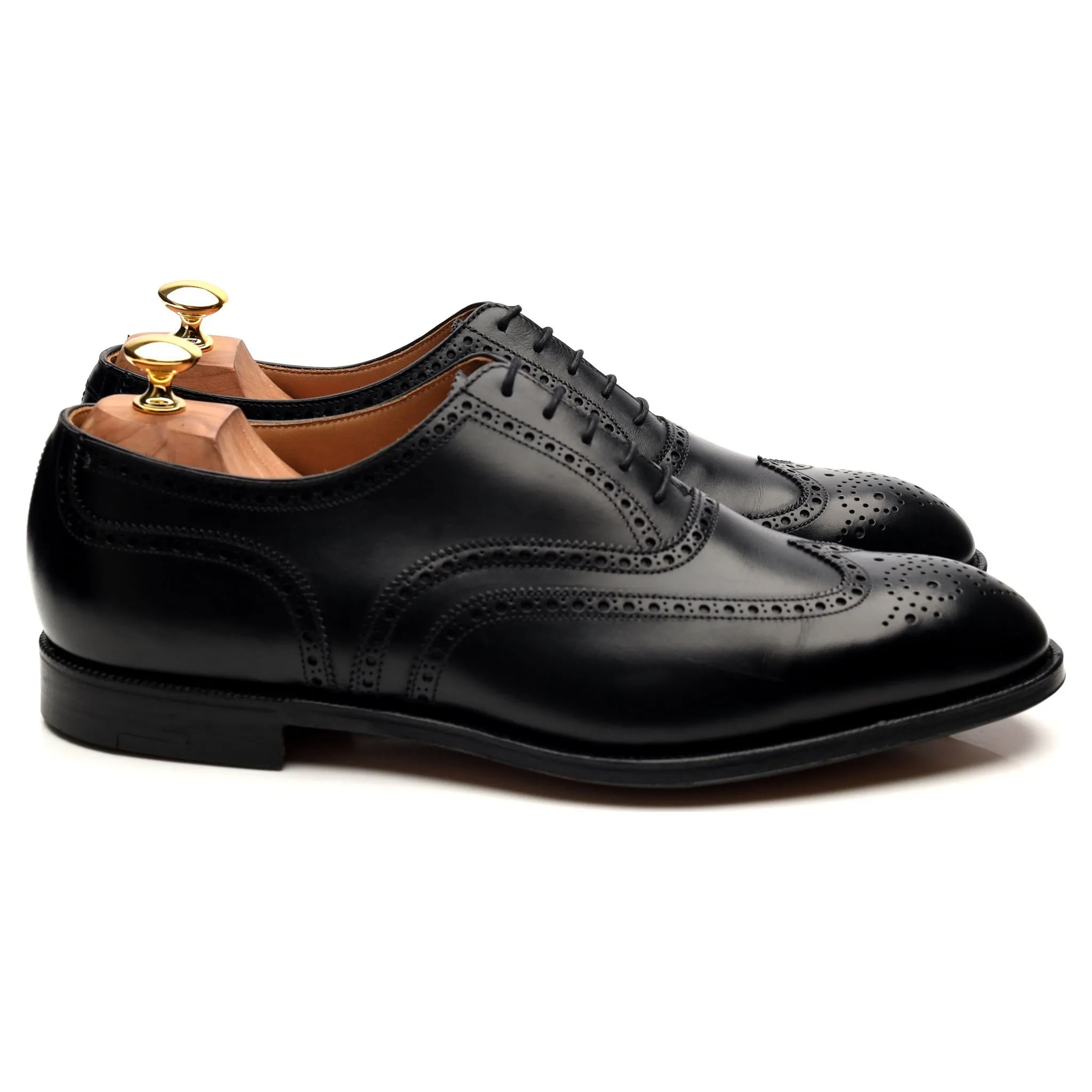 Henry Maxwell Black Leather Brogues UK 10.5 E