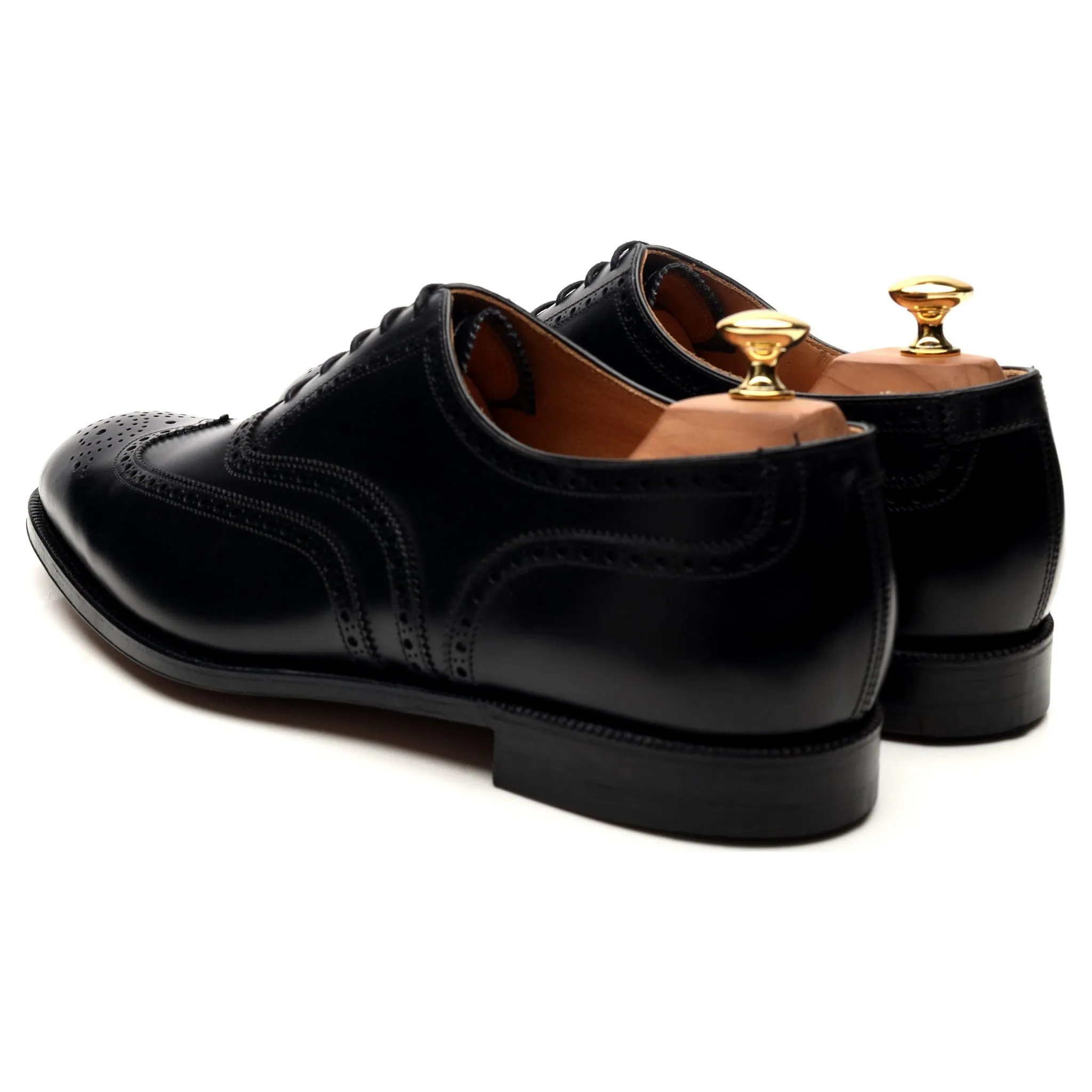 Henry Maxwell Black Leather Brogues UK 10.5 E