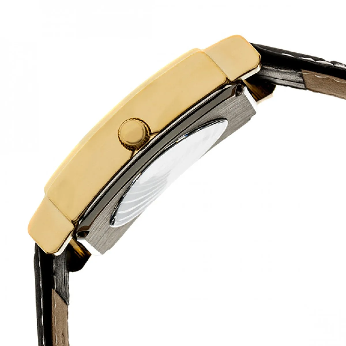 Heritor Automatic Frederick Leather-Band Watch - Gold/Black