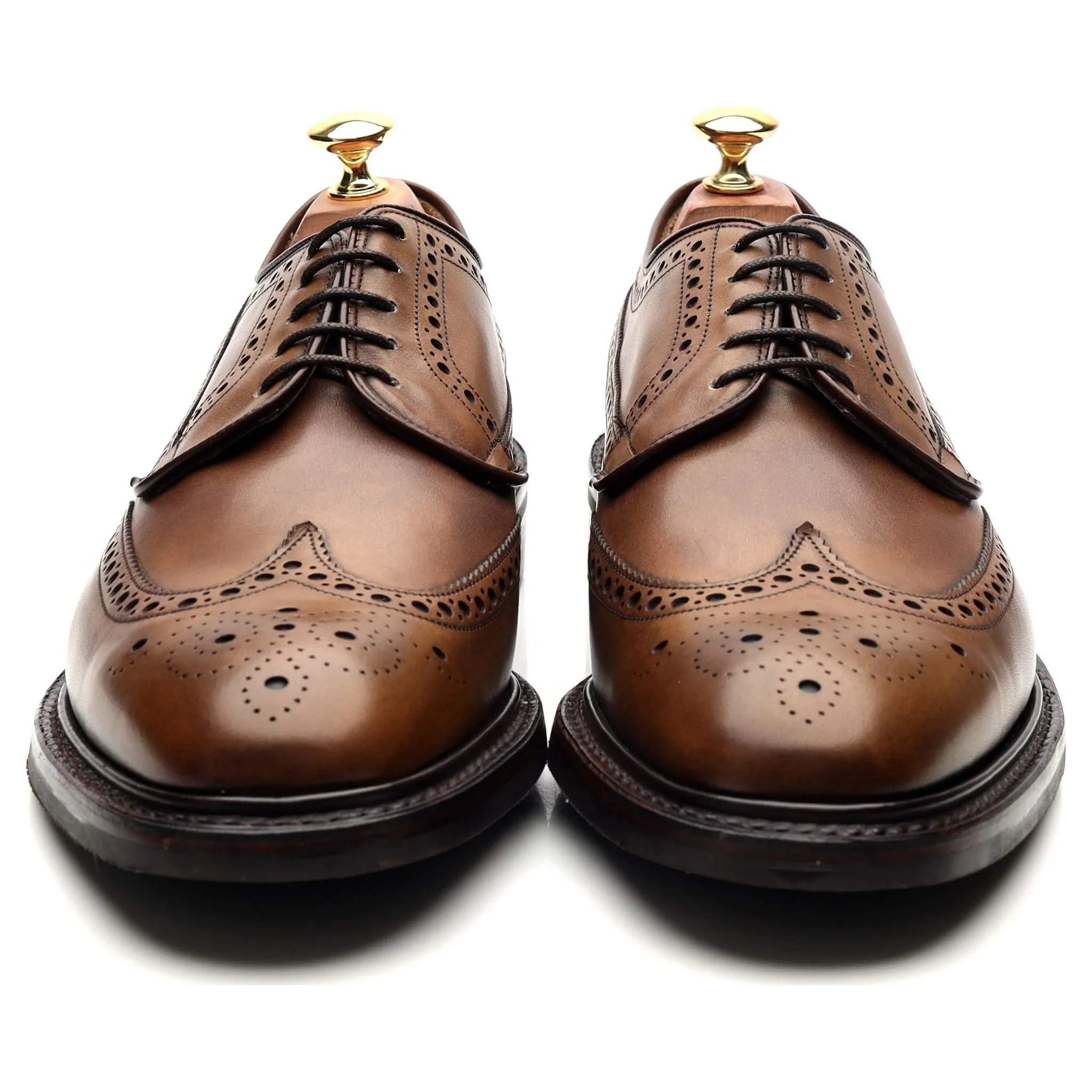 Herring 'Canning' Brown Leather Derby Brogues UK 9.5 F