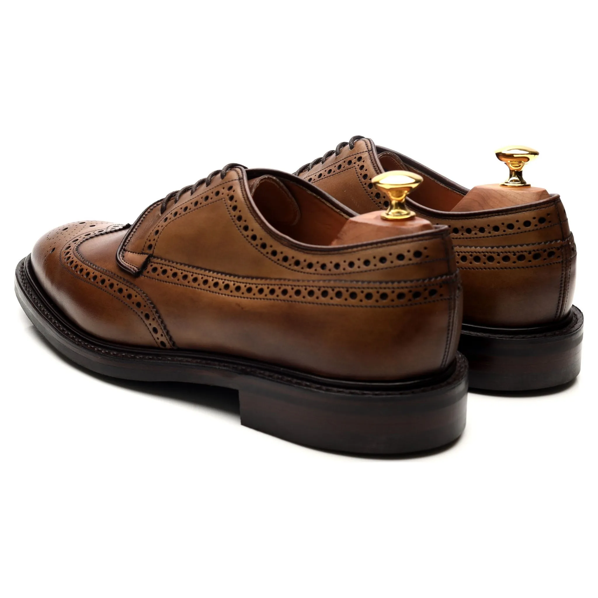 Herring 'Canning' Brown Leather Derby Brogues UK 9.5 F