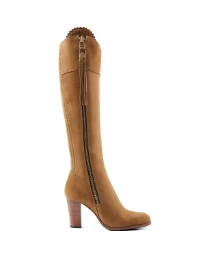 High Heeled Regina (Narrow Fit) - Tan Suede