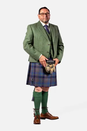 Highland Mist / Lovat Green Tweed Kilt Hire Outfit