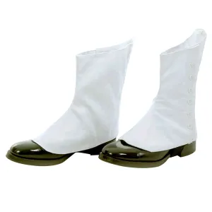 Highlander Kilt Brogues Spats White