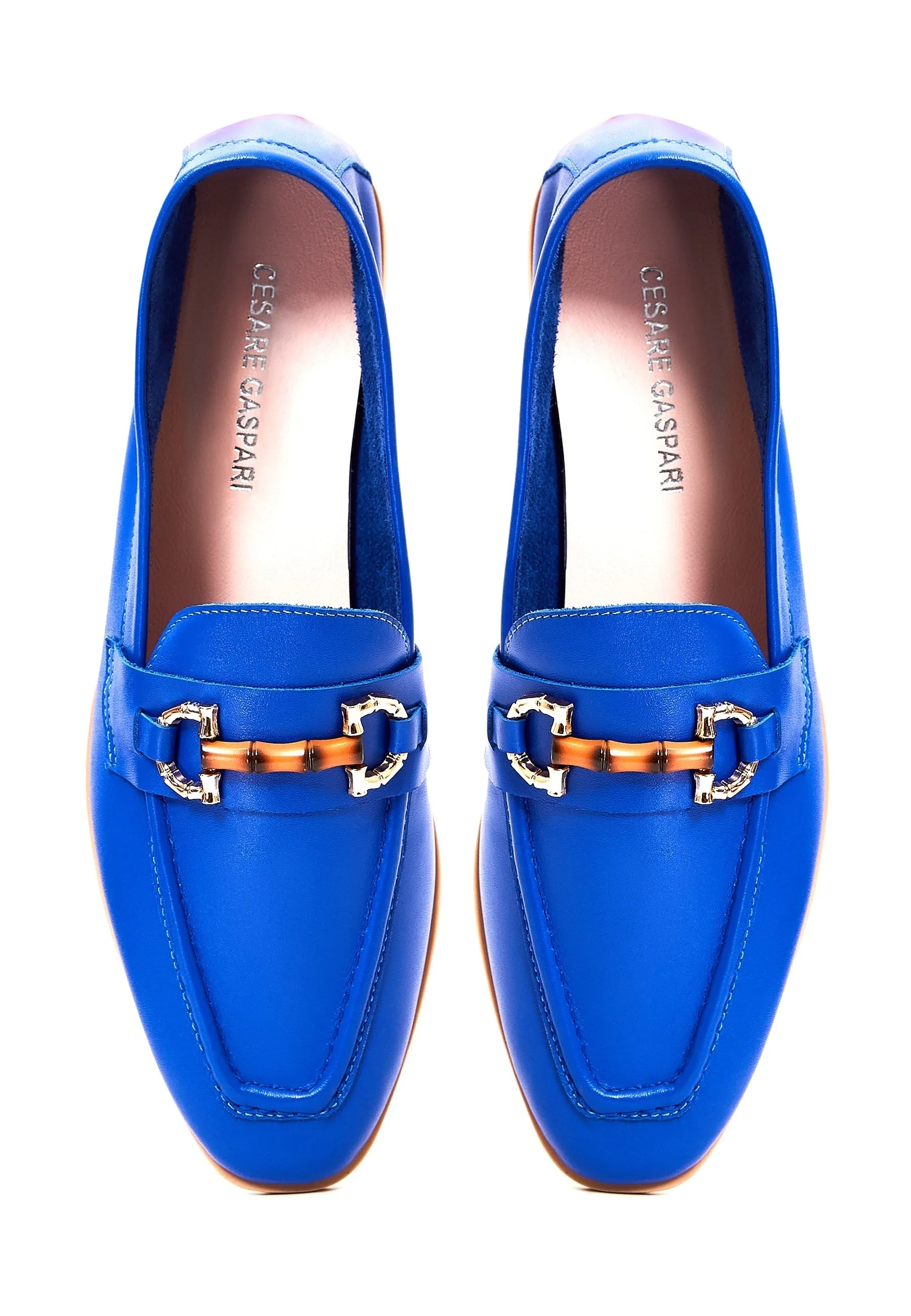 Hight Quality Leather Loafers - Blue