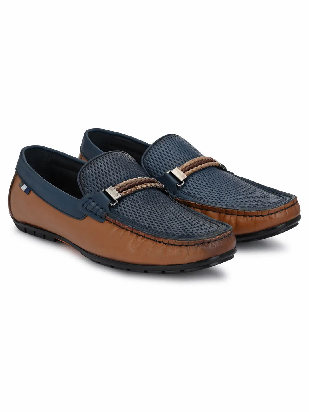 HITZ7604 Men's Tan Leather Casual Slip-On Shoes