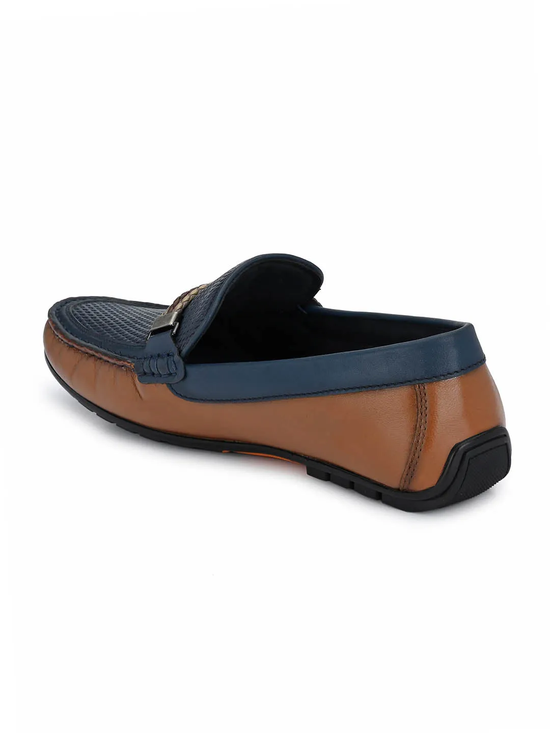 HITZ7604 Men's Tan Leather Casual Slip-On Shoes