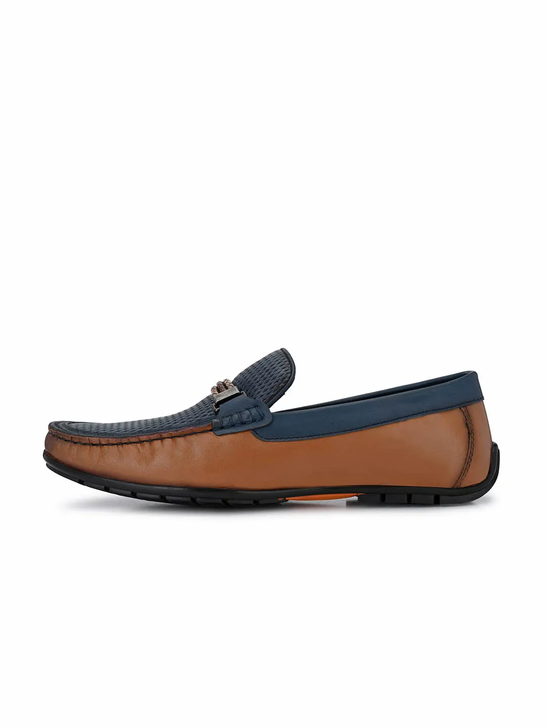 HITZ7604 Men's Tan Leather Casual Slip-On Shoes