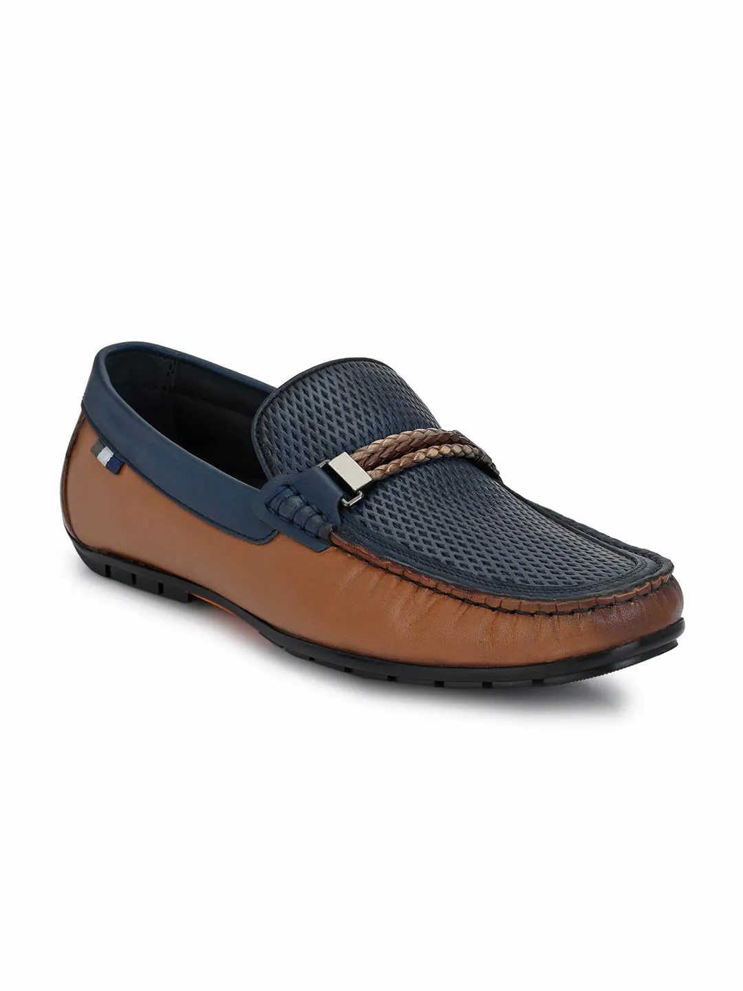 HITZ7604 Men's Tan Leather Casual Slip-On Shoes