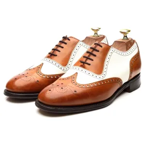 'Hyde' Tan Brown Brown White Leather Spectator Brogues UK 7 F