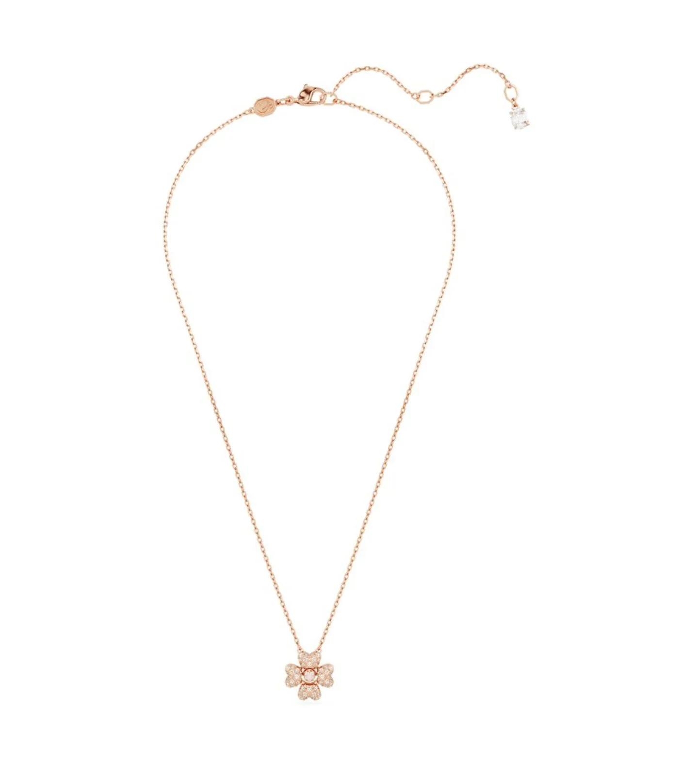 Idyllia Pendant Clover White Rose Gold-Tone Plated