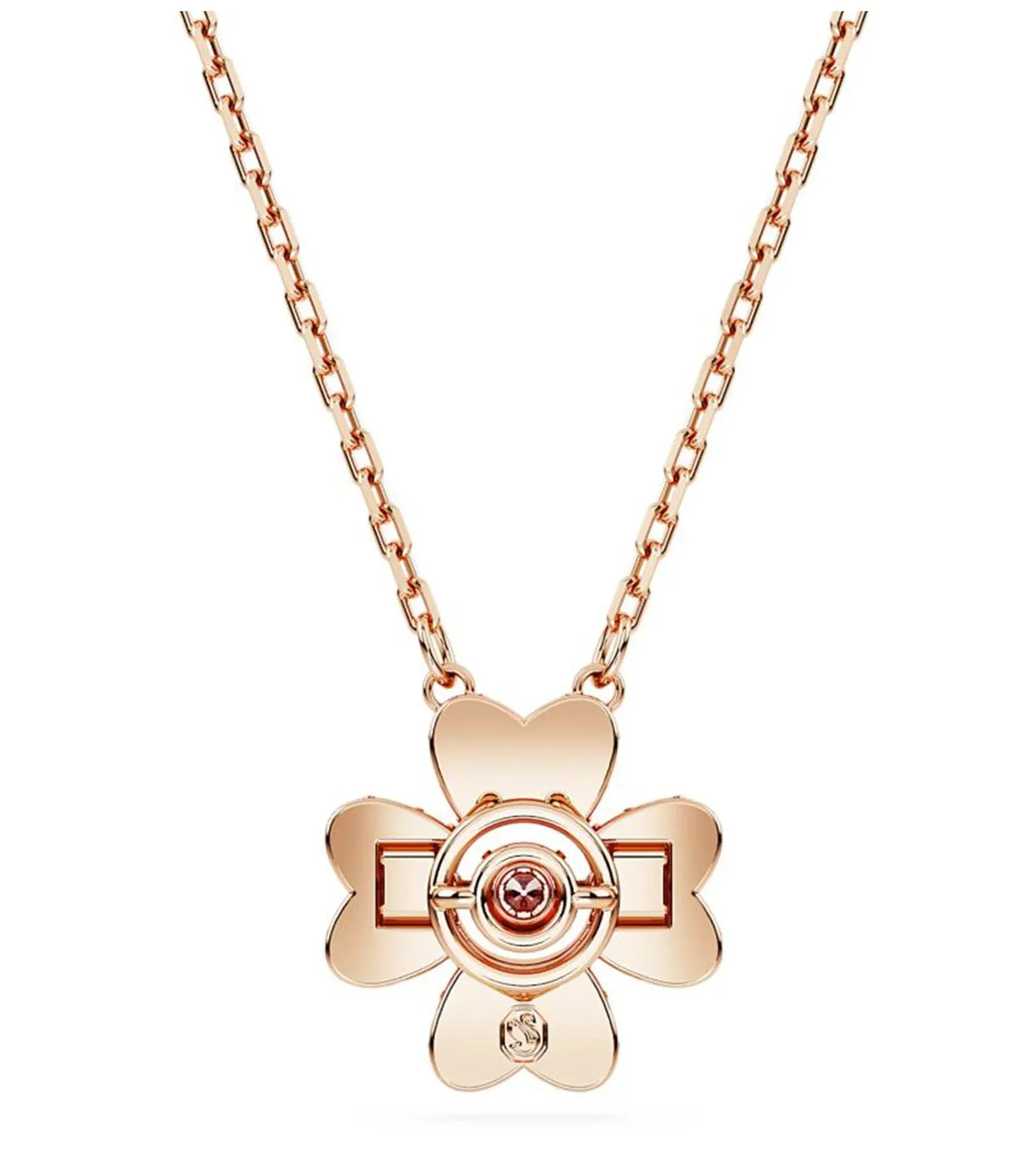 Idyllia Pendant Clover White Rose Gold-Tone Plated