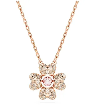 Idyllia Pendant Clover White Rose Gold-Tone Plated