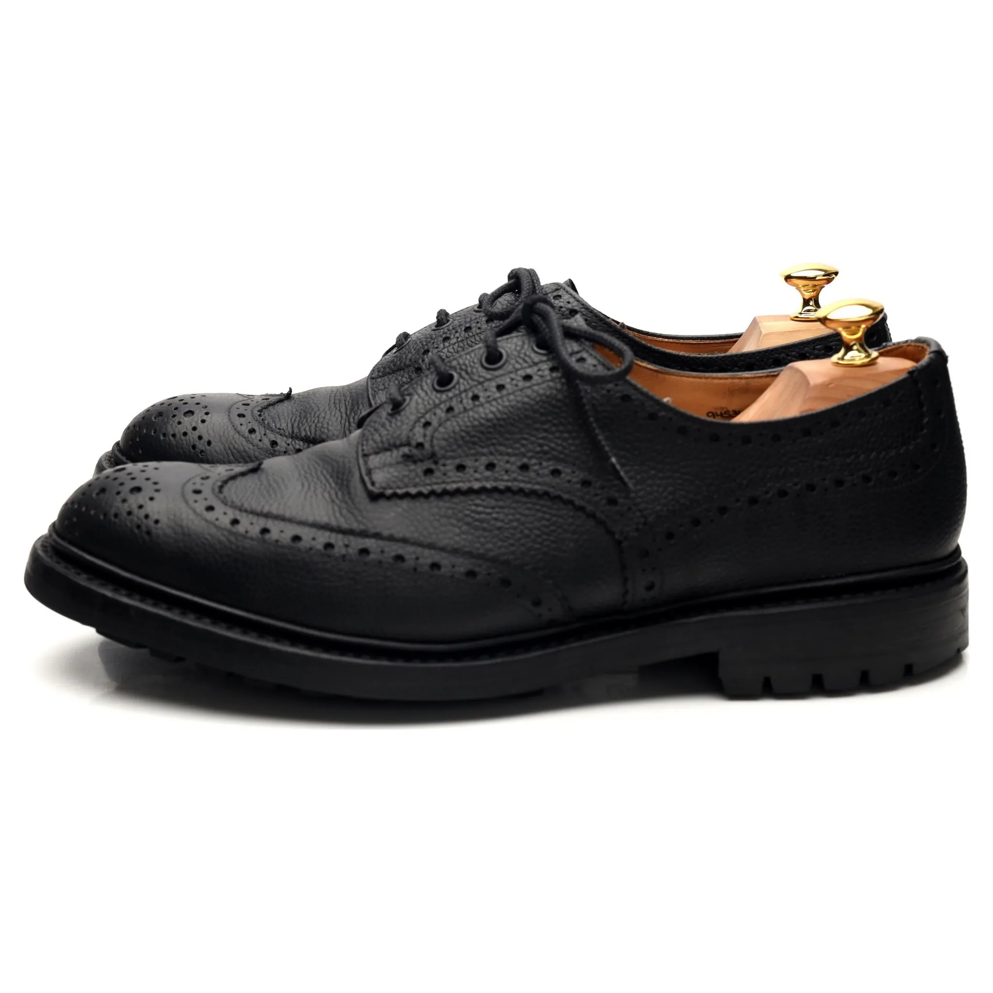 'Ilkley' Black Leather Derby Brogues UK 11