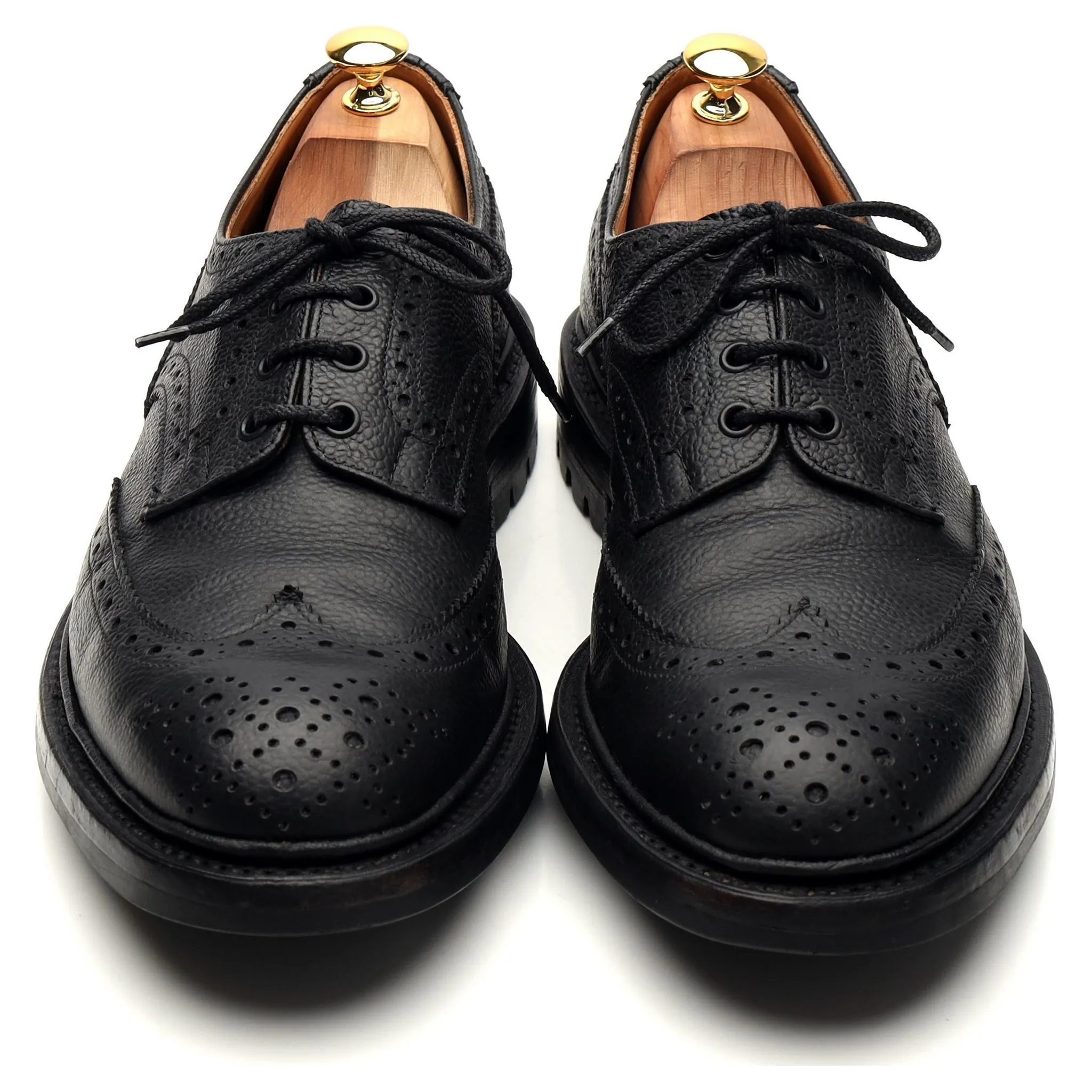 'Ilkley' Black Leather Derby Brogues UK 11