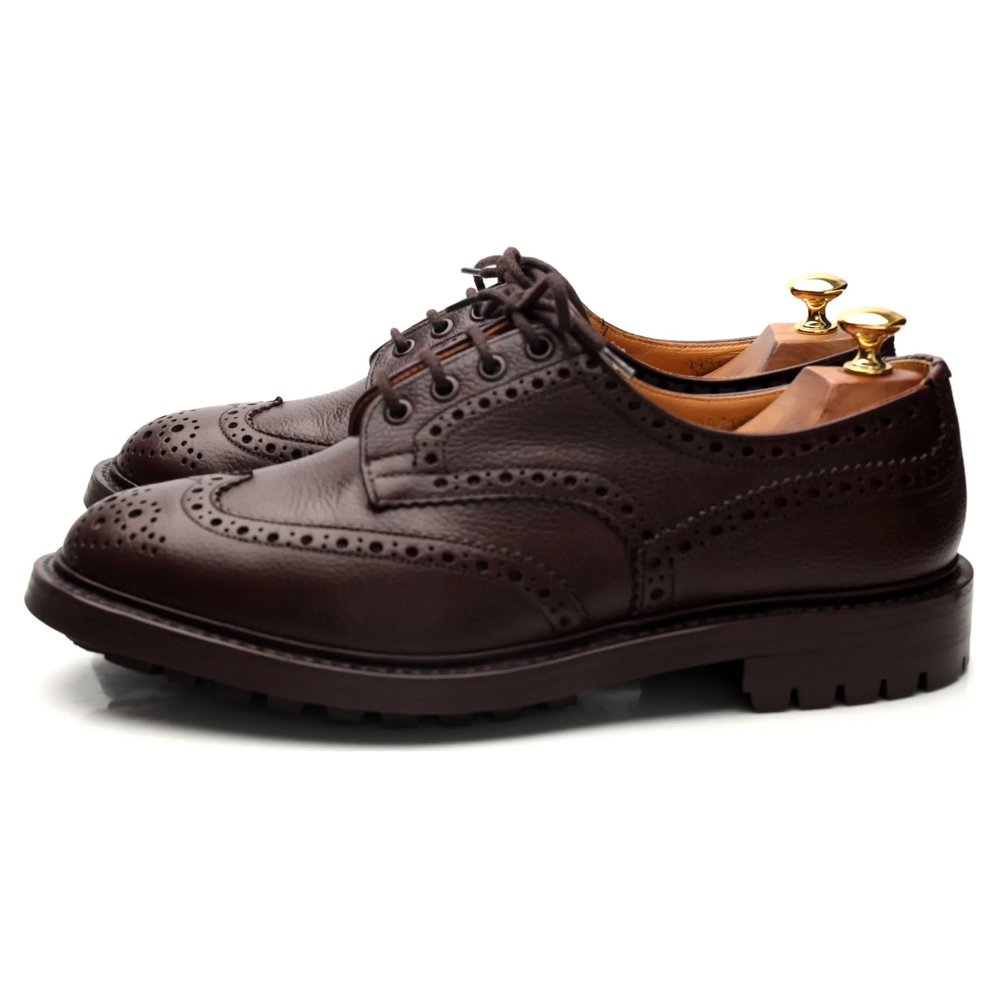 'Ilkley' Burgundy Leather Derby Brogues UK 9.5