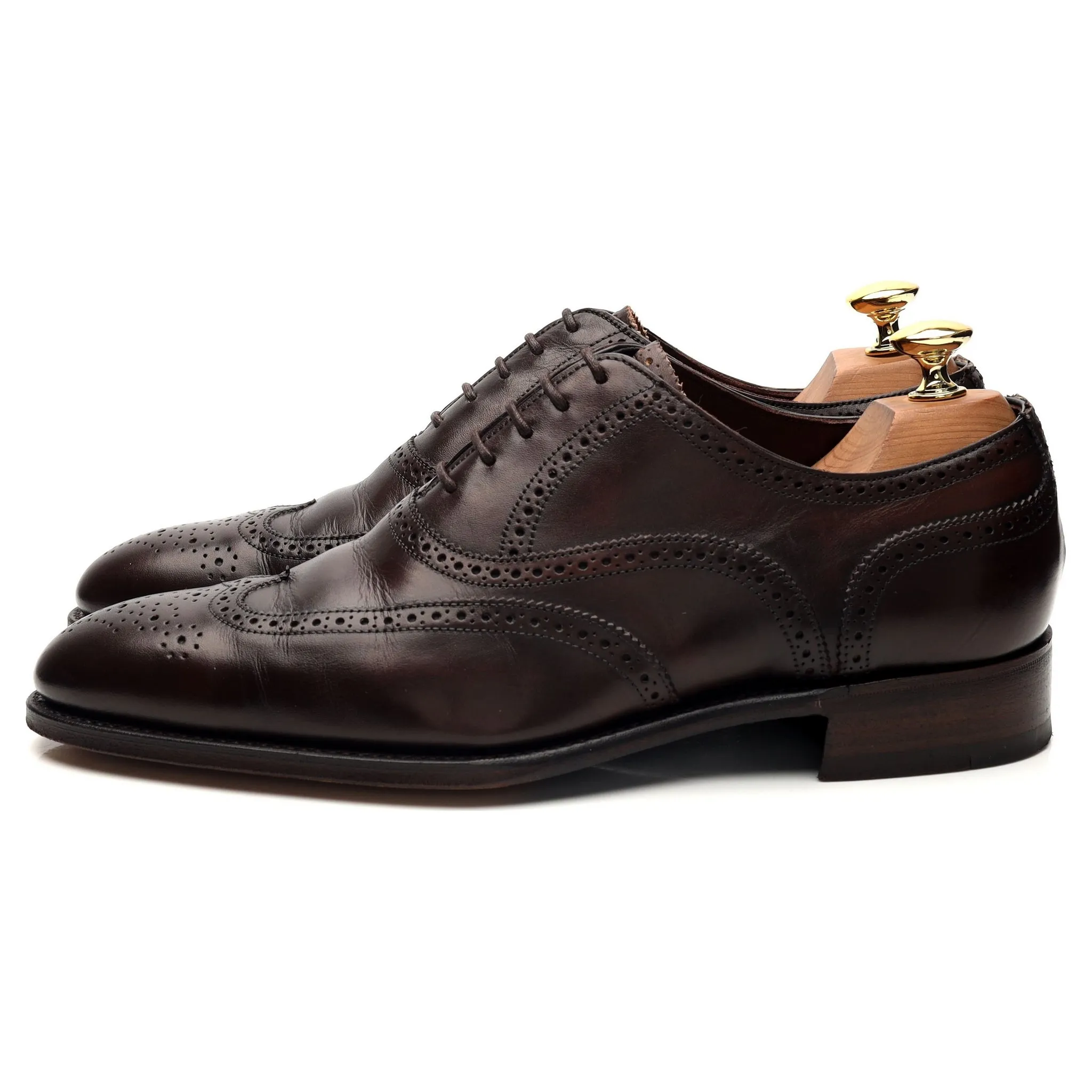 Imperial 'Sandringham' Dark Brown Leather Oxford Brogues UK 7 F