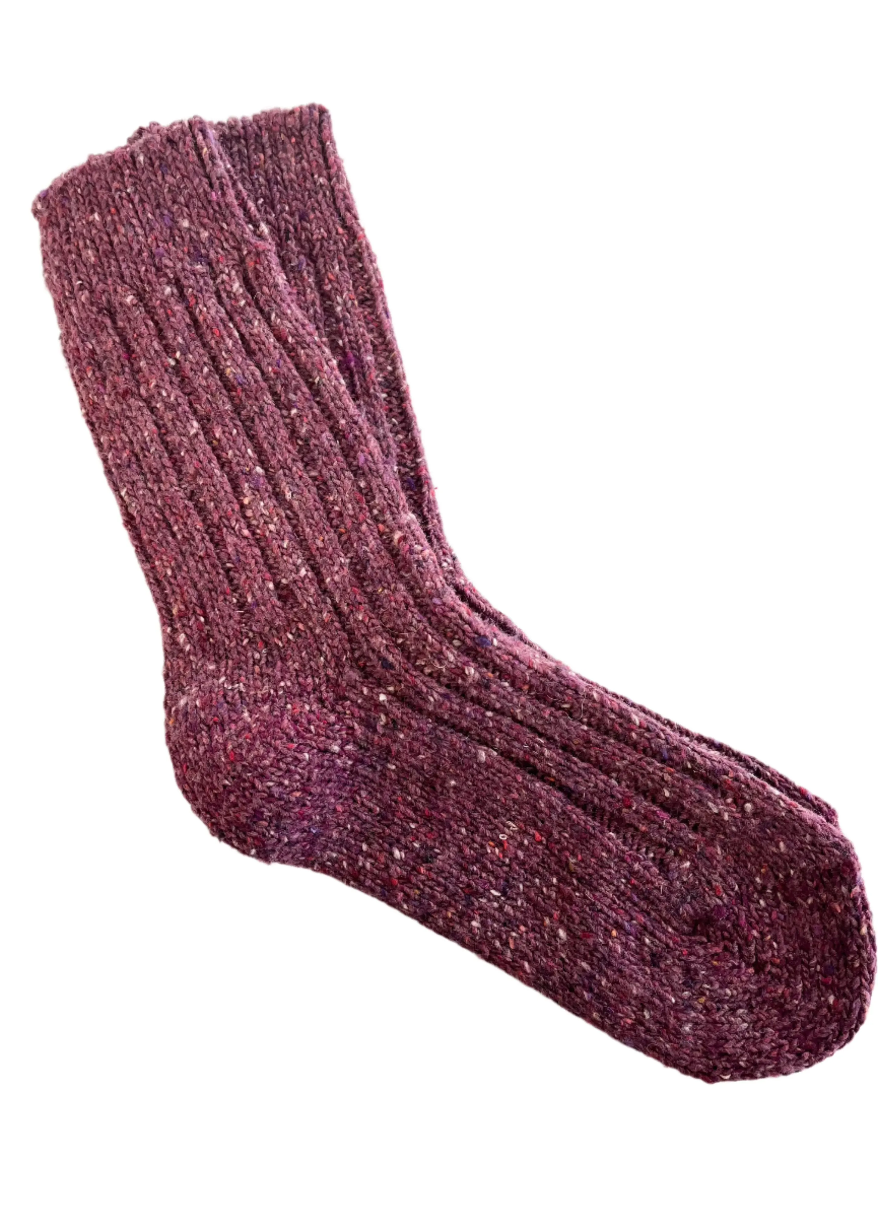 Irish Wool Neppy Socks | Women's | Cipolla-Pink