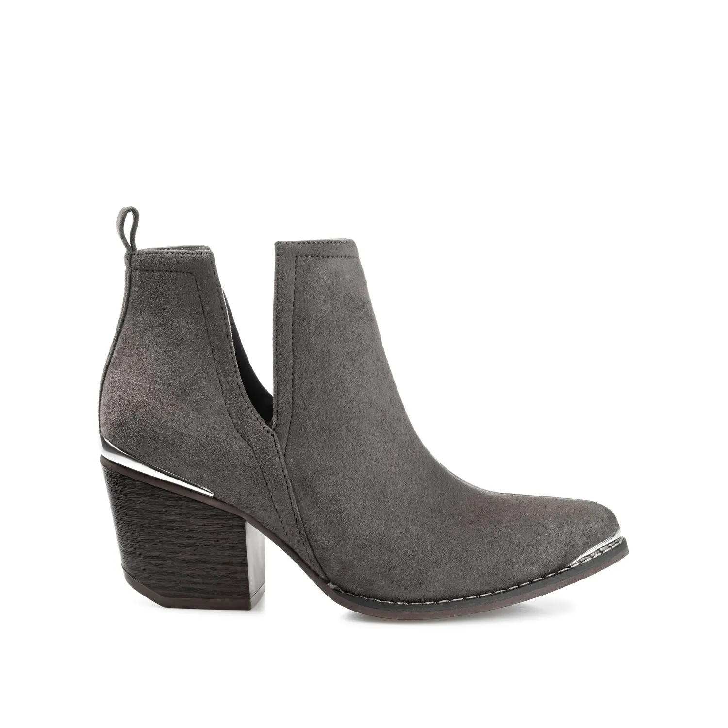 ISSLA CUTOUT BOOTIES IN FAUX SUEDE