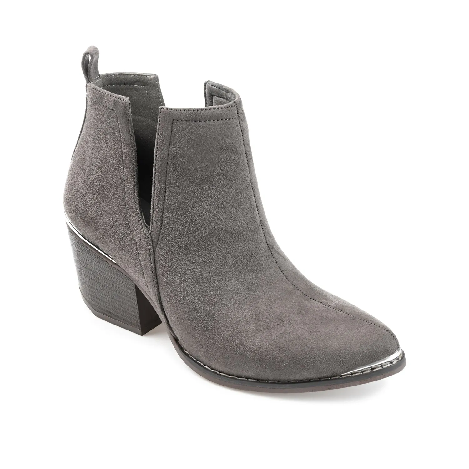 ISSLA CUTOUT BOOTIES IN FAUX SUEDE