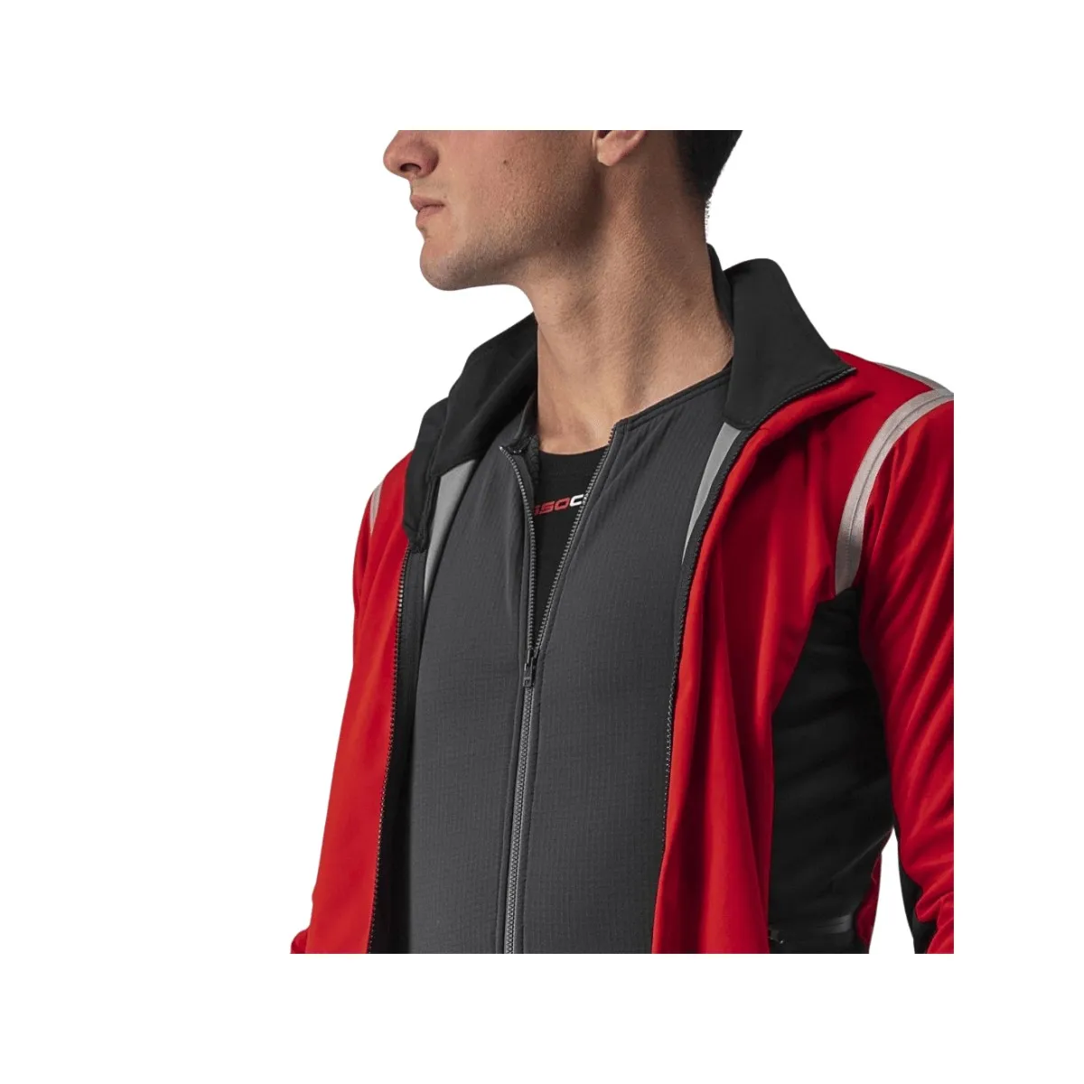 Jacket Castelli Alpha Ros 2 Red Black