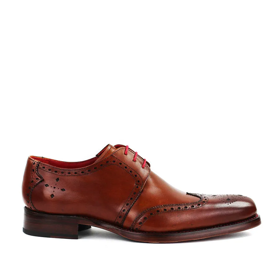 Jeffery West - Bay Dexter Semi Brogue Derby Shoes in Caramel