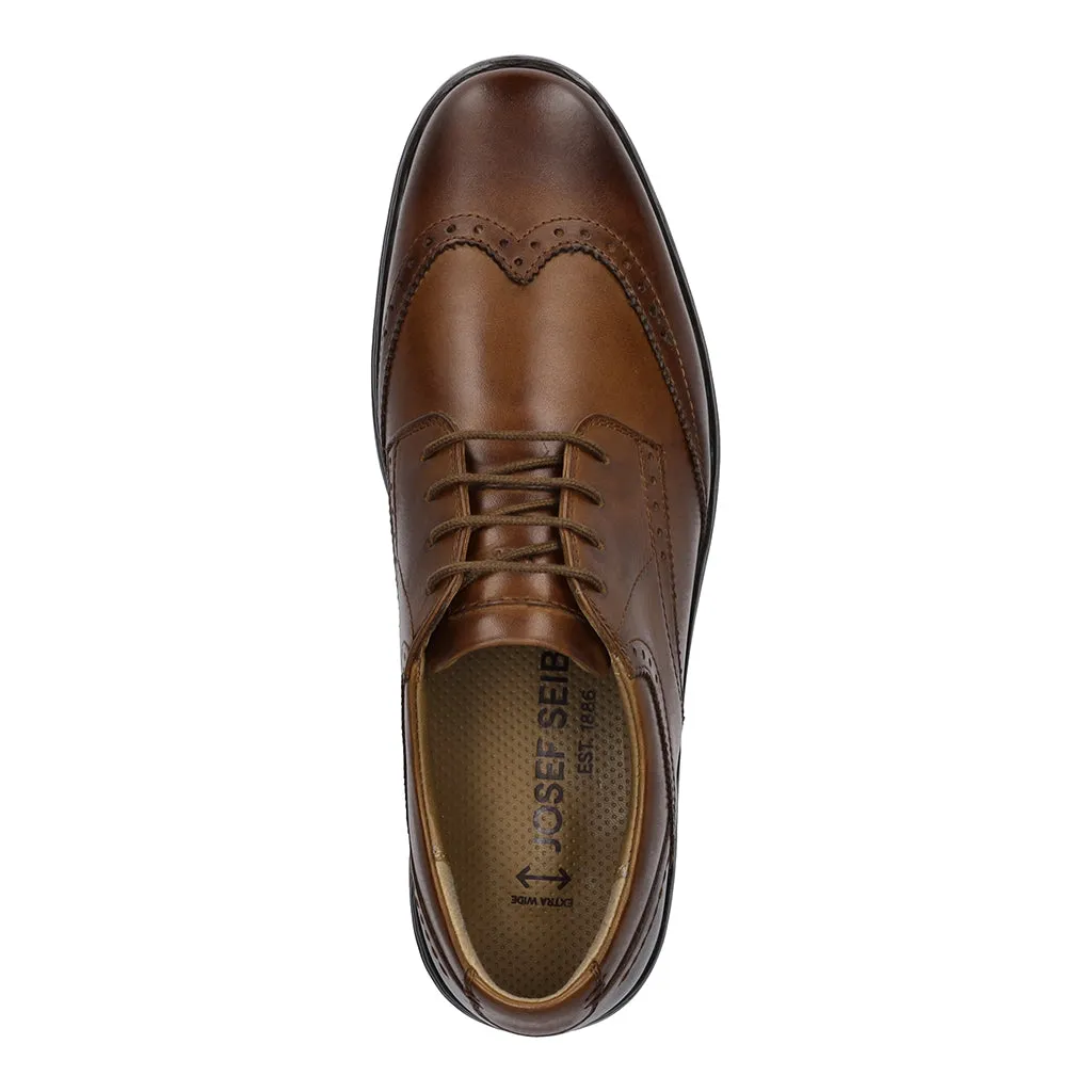 Josef Seibel 42814 Alastair 14 Mens Wider Fitting Cognac Leather Lace Up Shoes