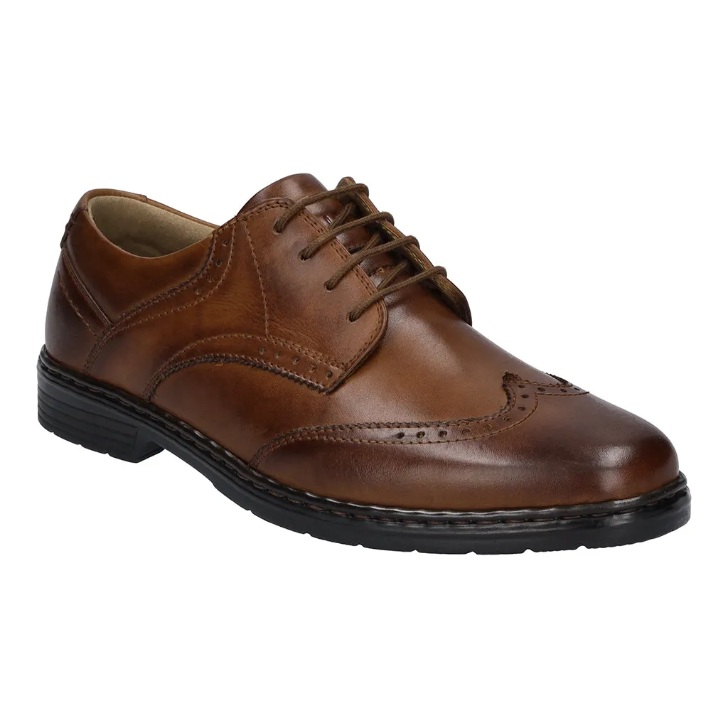 Josef Seibel 42814 Alastair 14 Mens Wider Fitting Cognac Leather Lace Up Shoes