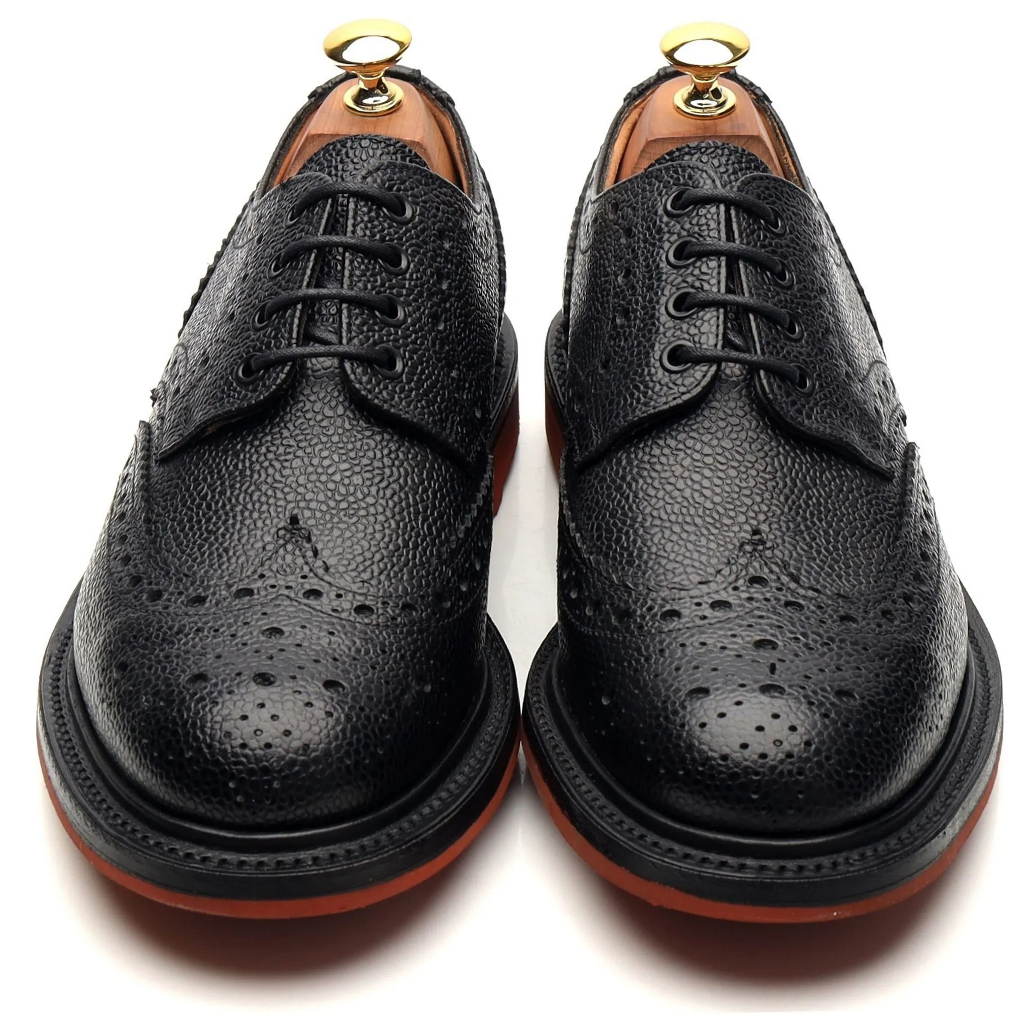 'Jude' Black Leather Derby Brogues UK 6.5