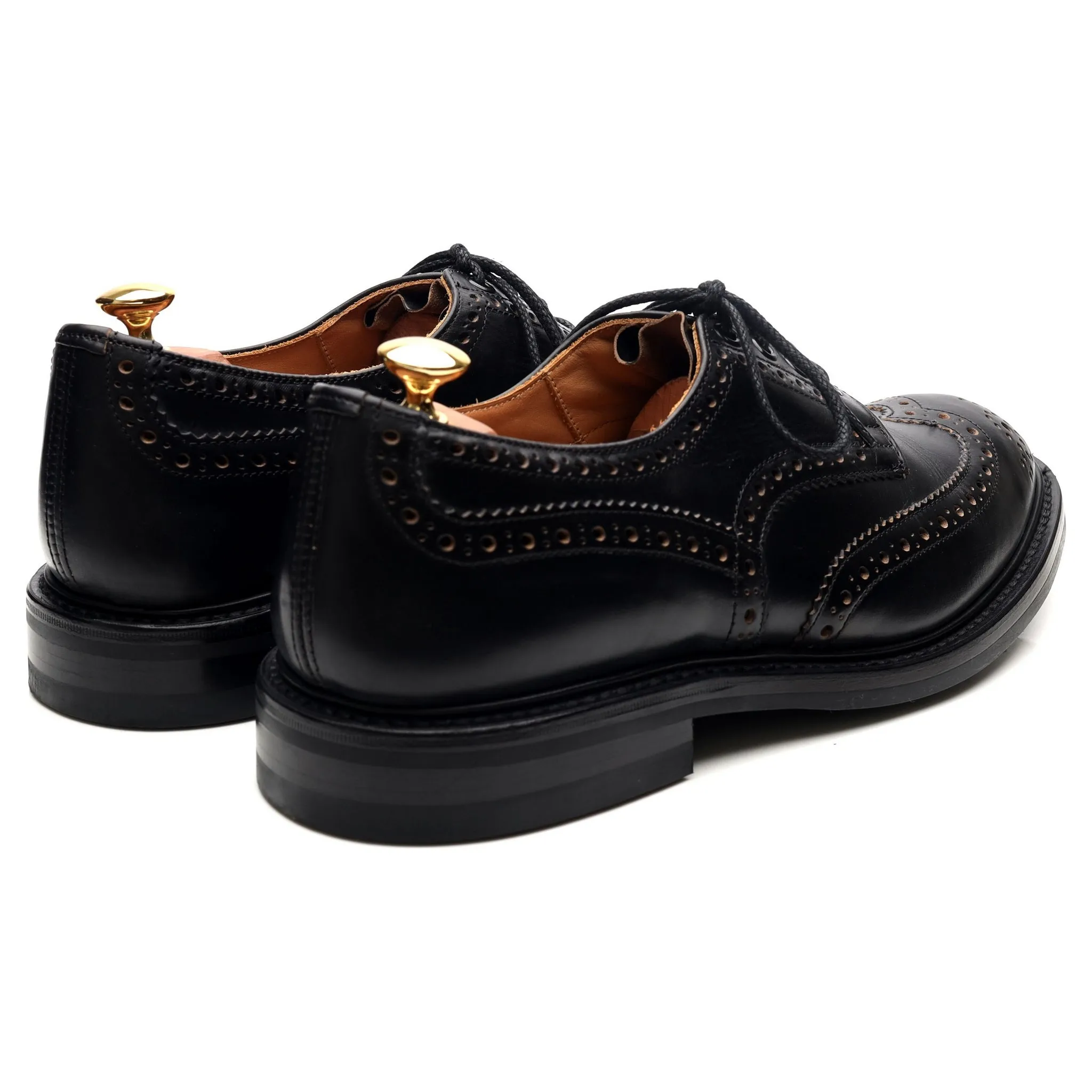 Kafka 'Bourton' Black Leather Derby Brogues UK 9.5