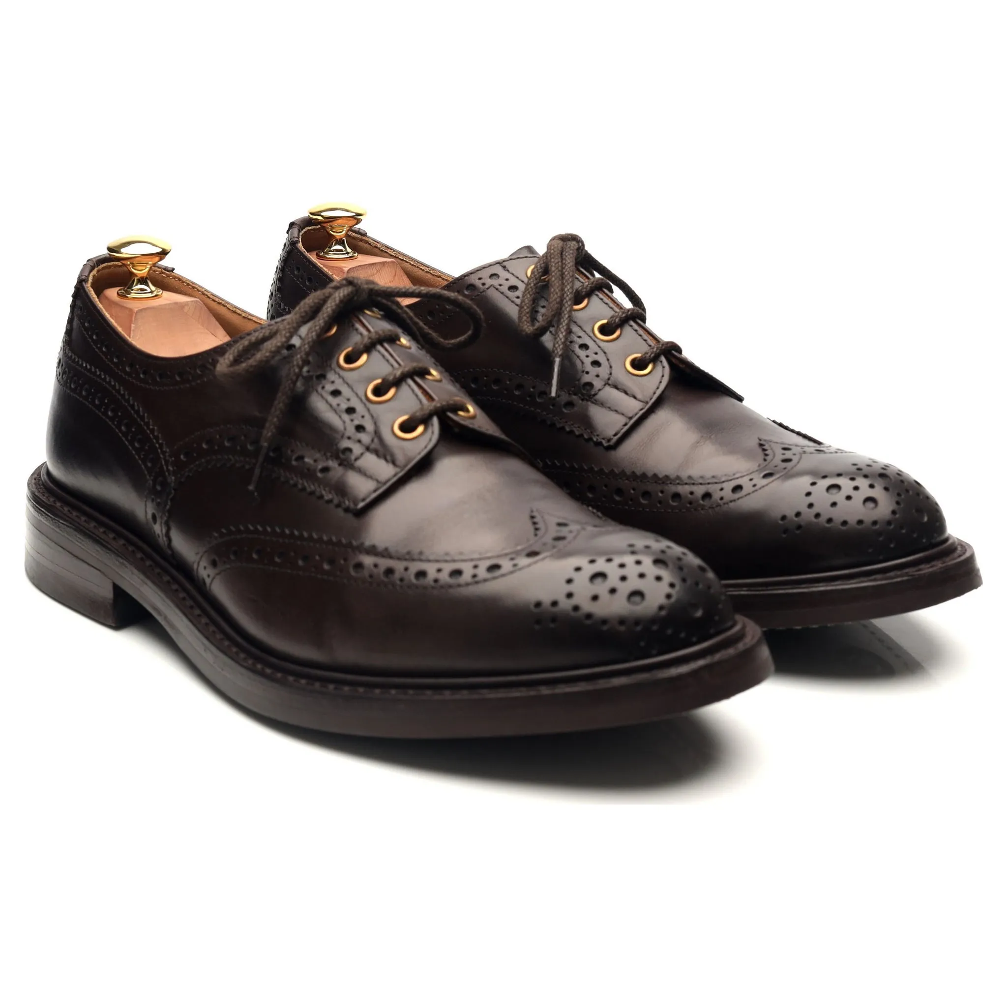 Kafka 'Bourton' Dark Brown Leather Derby Brogues UK 9.5