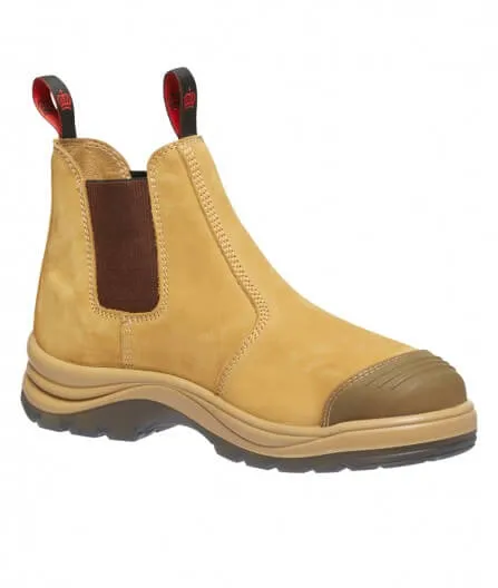 King Gee Tradie Gusset Steel Cap Safety Boots With Scuff Cap (K25200)