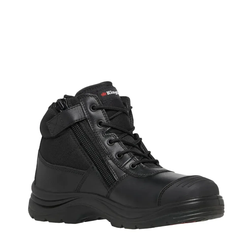 King Gee Tradie Zip/Lace Steel Cap Safety Work Boots (K27150)