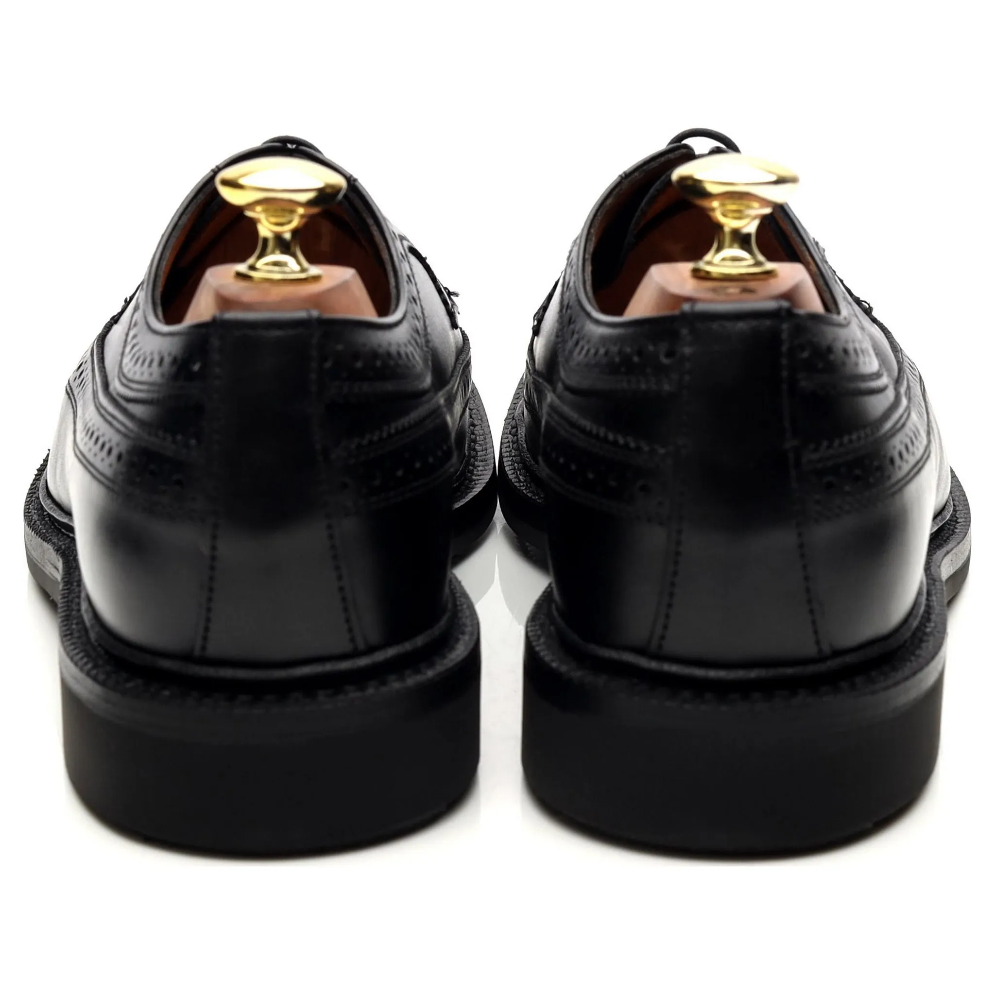 'Kingston' Black Leather Derby Brogues UK 7.5 F