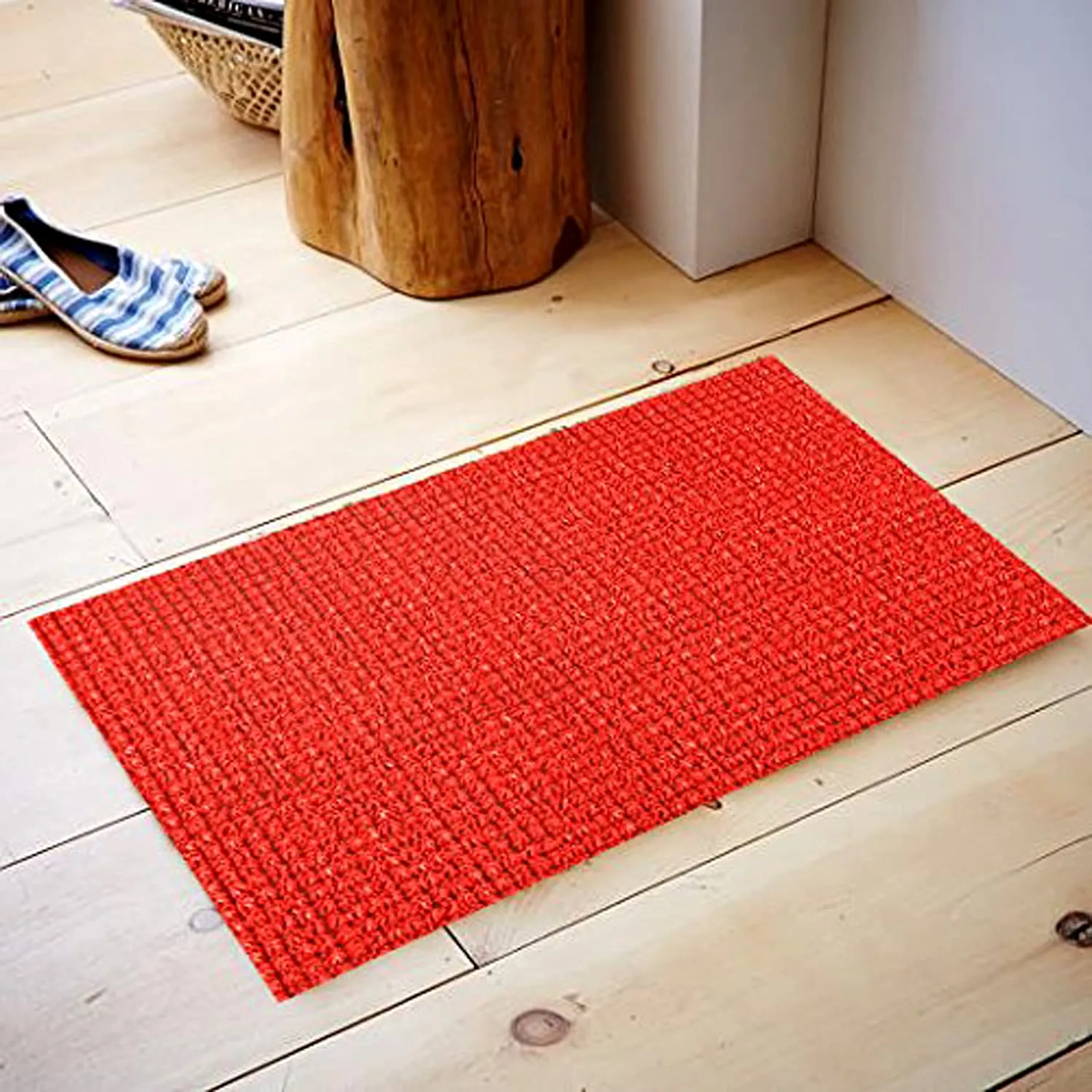 Kuber Industries PVC Doormat - 24"x15", Red